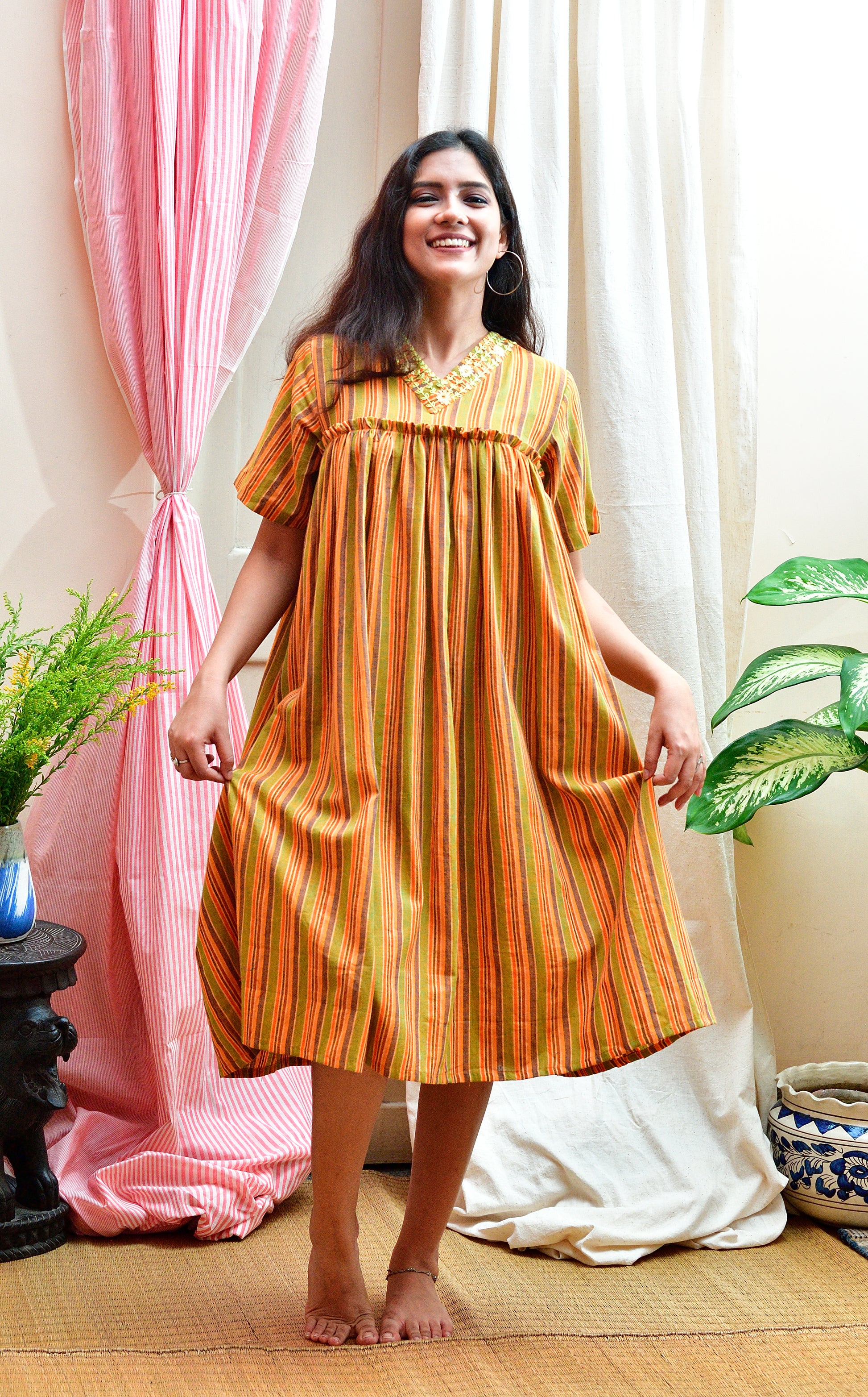 Sadhika - handloom cotton antifit dress image 4