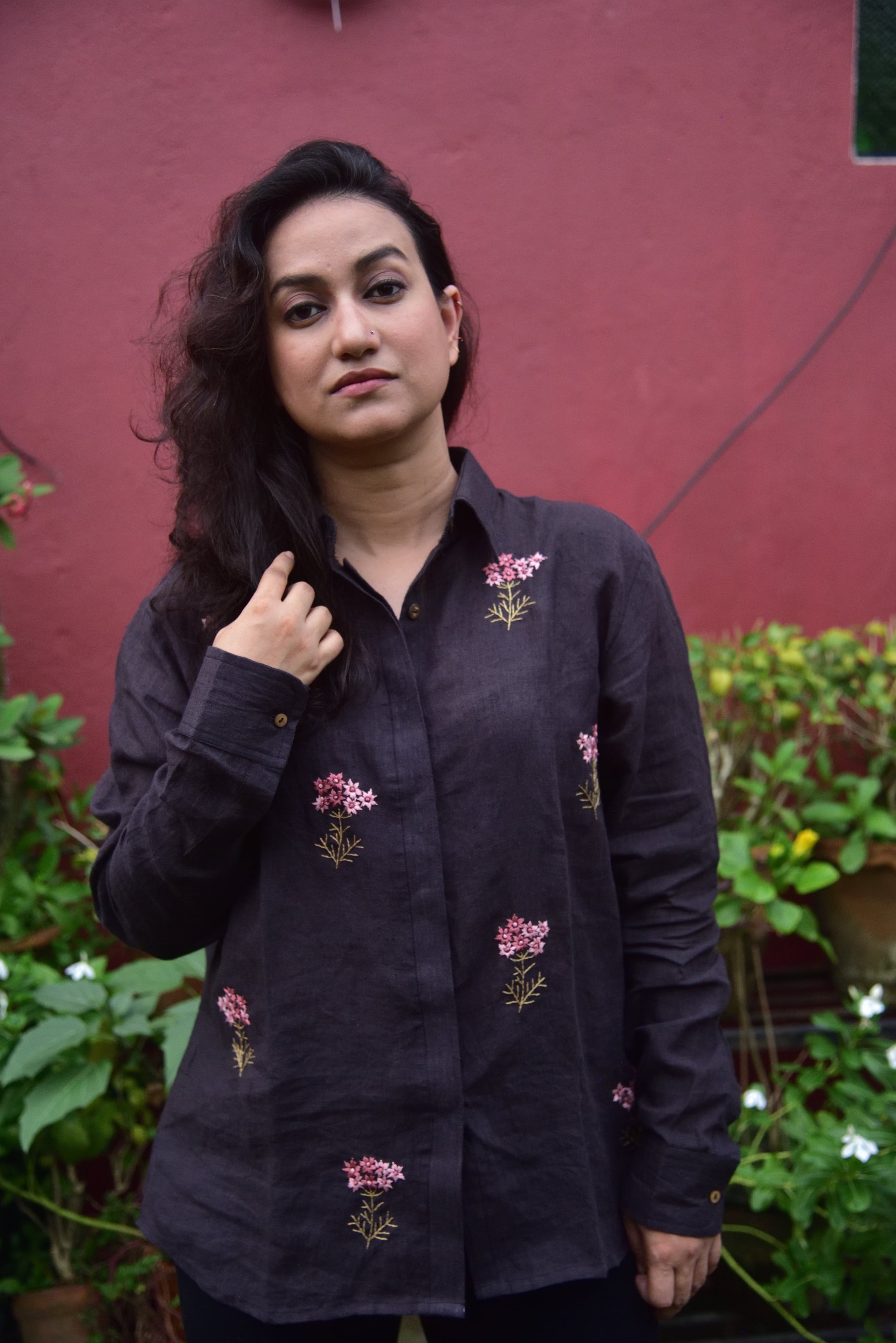 Sunkissed Peonies - Linen by linen shirts image 0