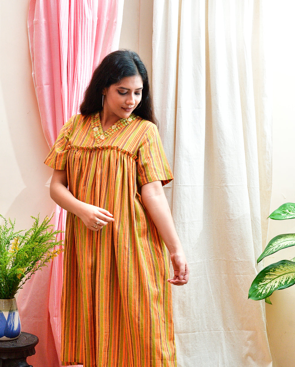 Sadhika - handloom cotton antifit dress image 3