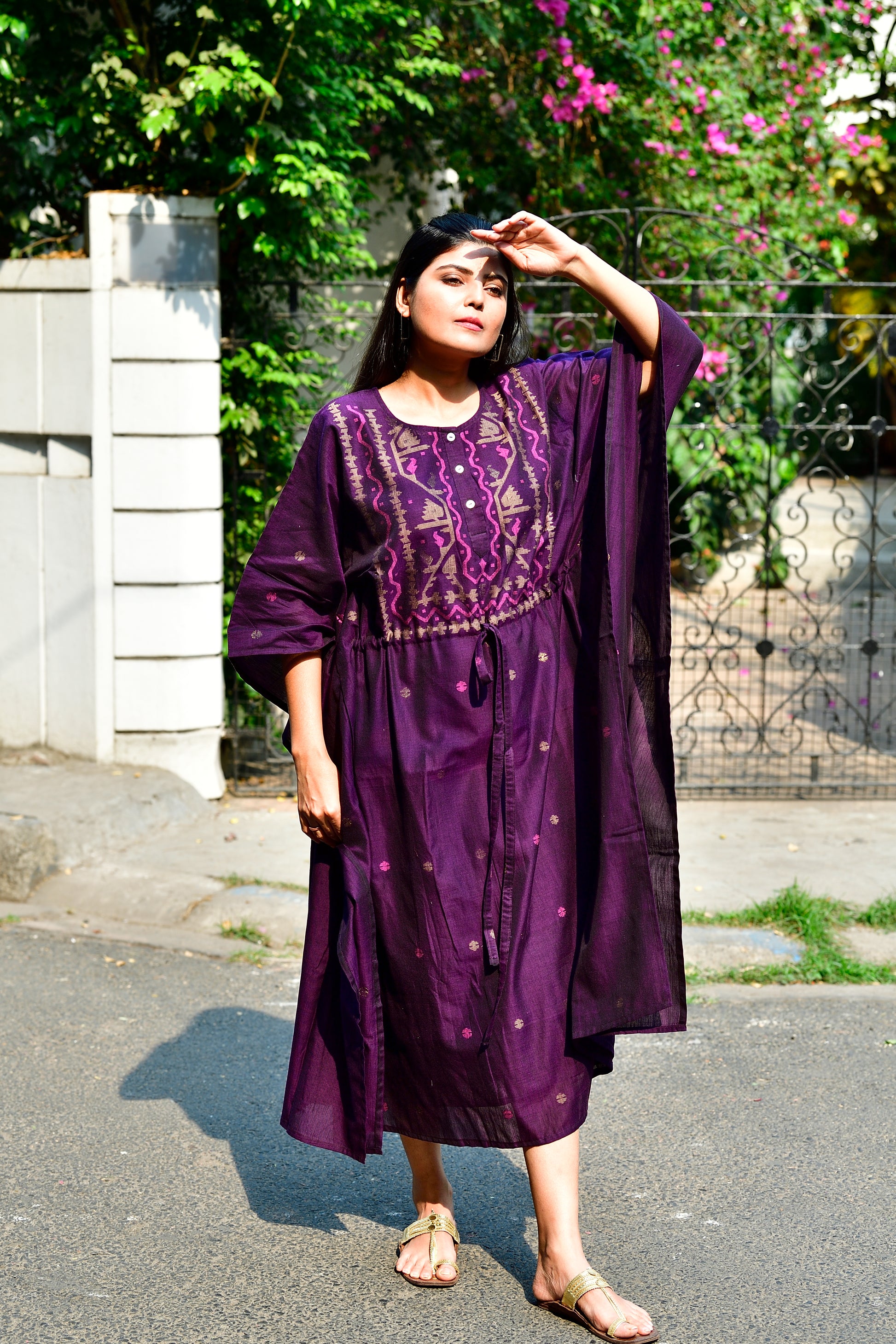 Purple - Jamadani kaftan image 0