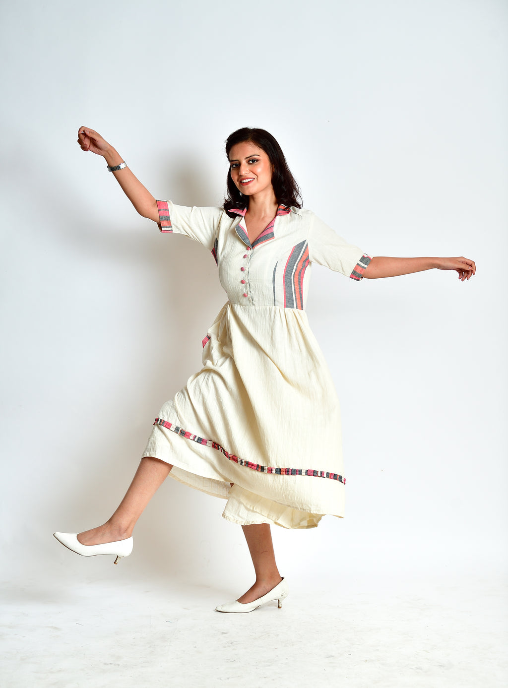Nitya - handloom cotton dress image 6