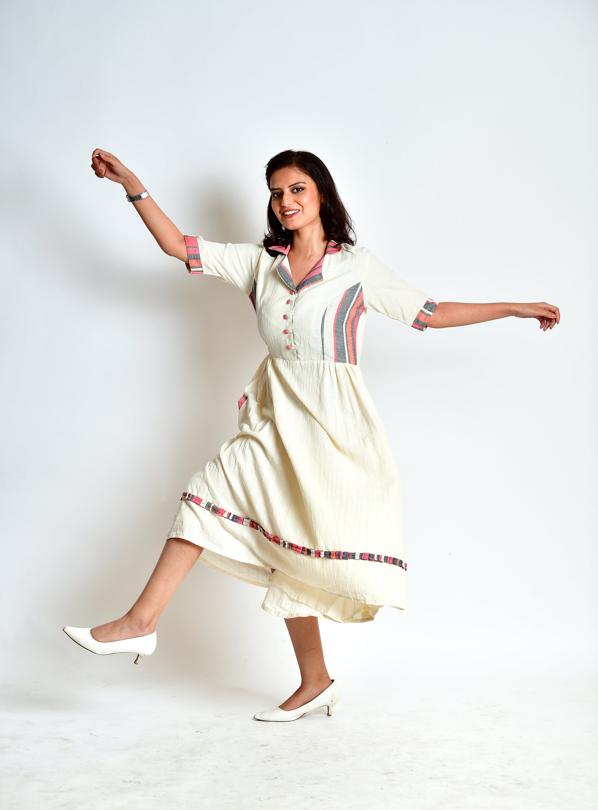 Nitya - handloom cotton dress image 6