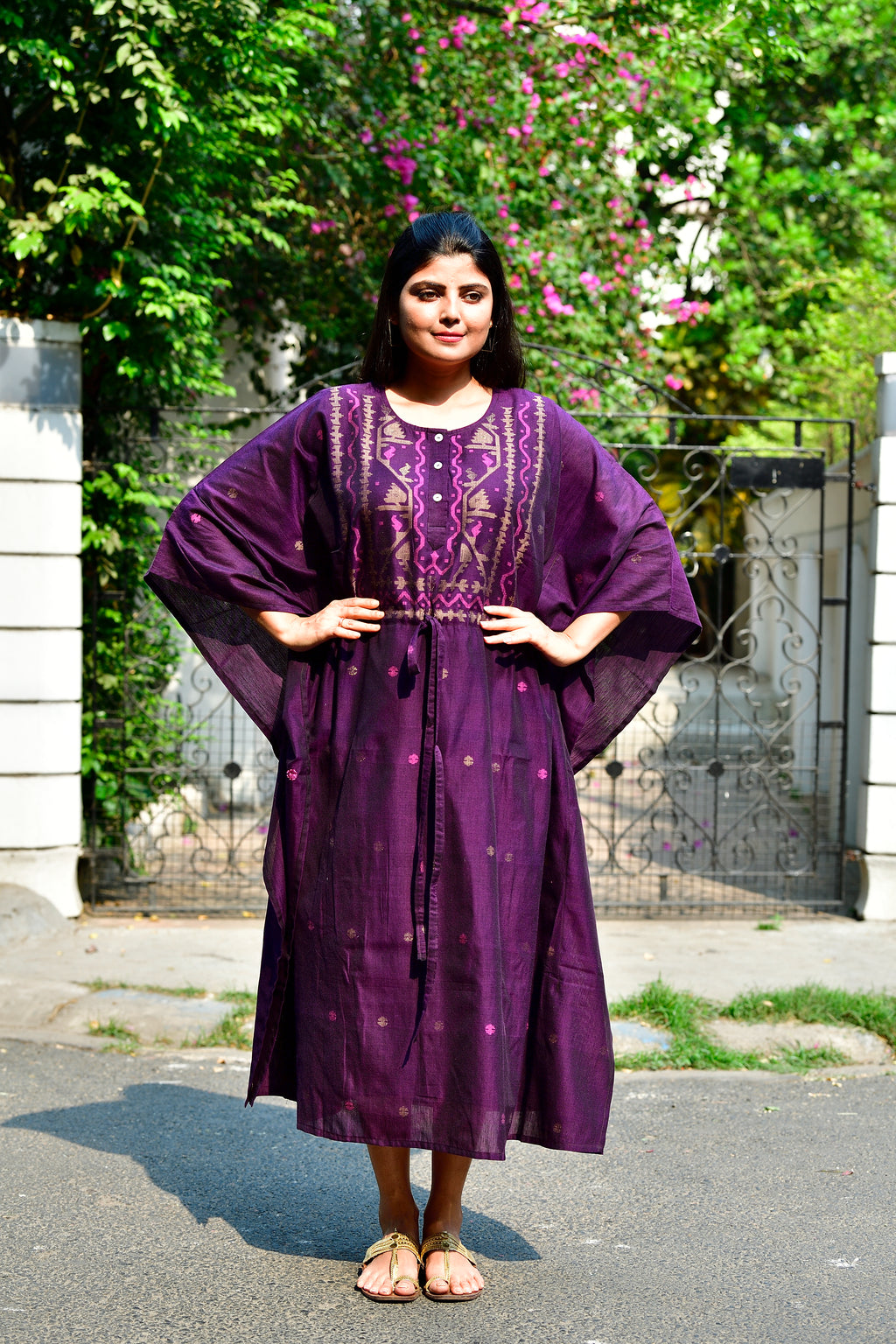 Purple - Jamadani kaftan image 1