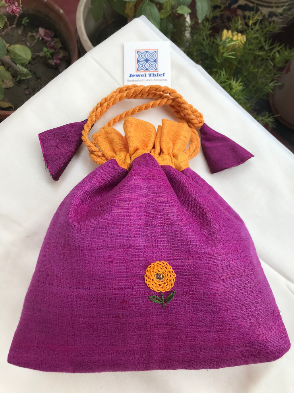 Very Perry - raw silk potli image 3