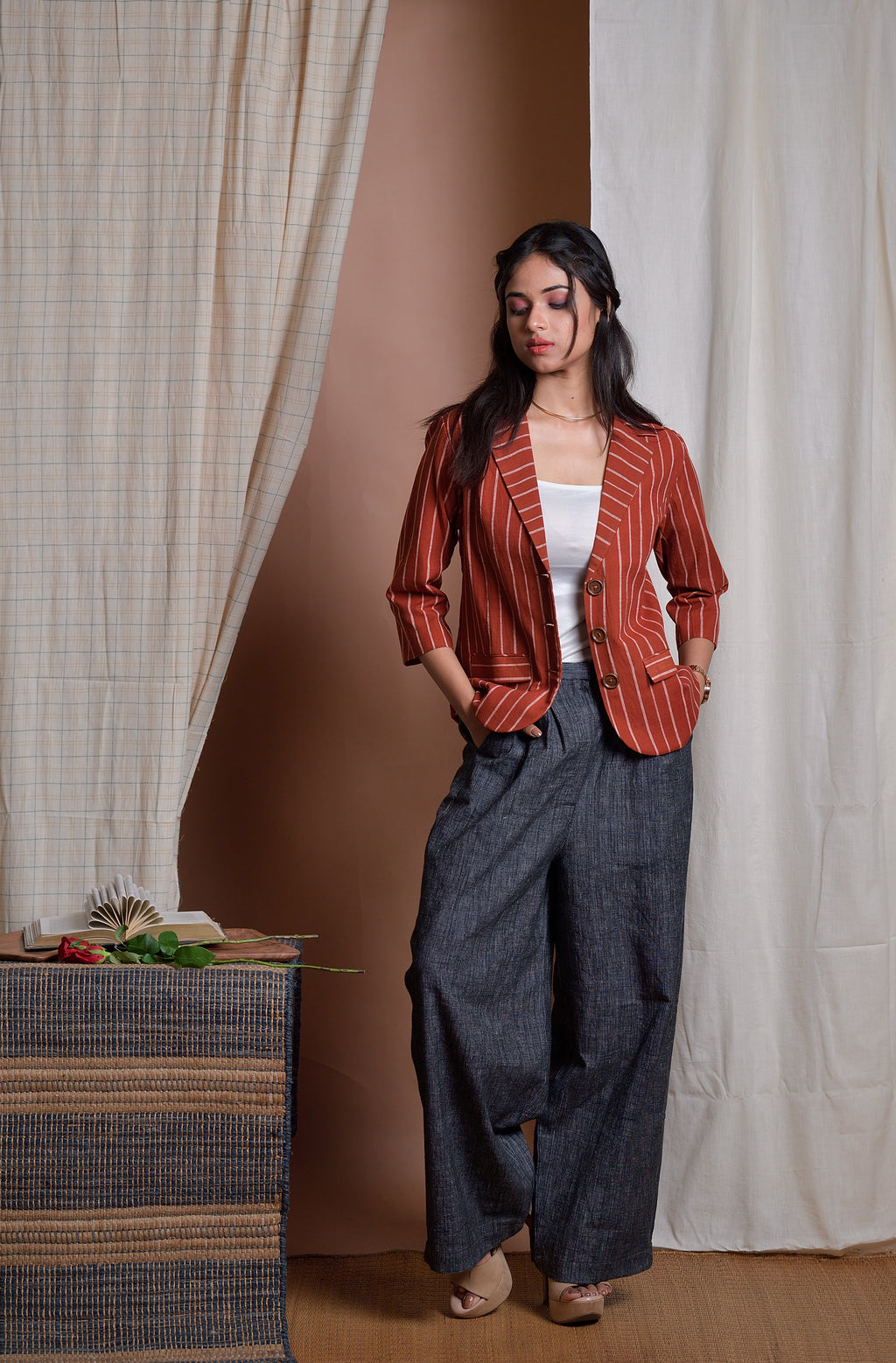 Riddle of Joy - Handwoven cotton jacket image 1