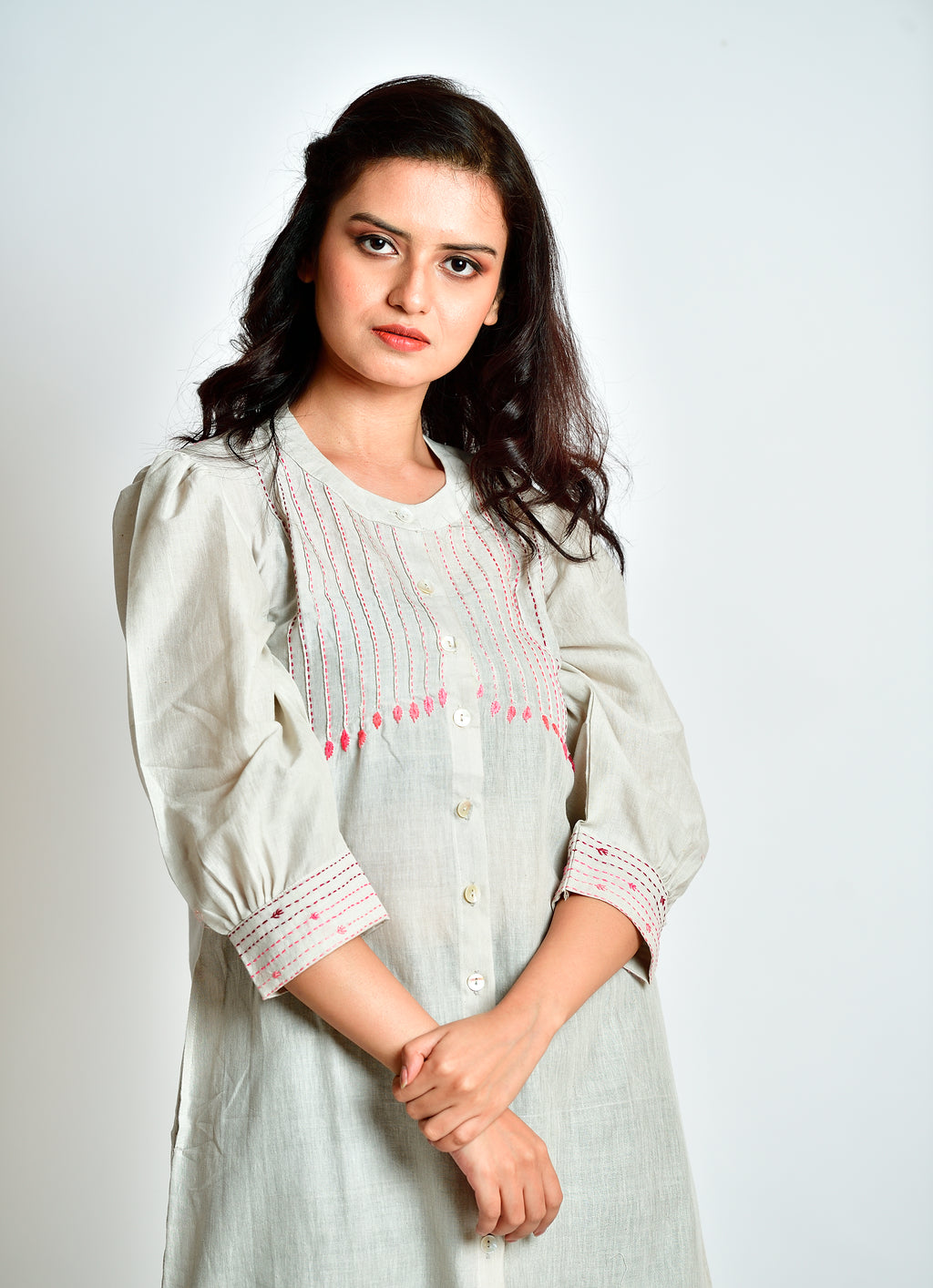 Saanjh - Linen cotton dress cum jacket image 5