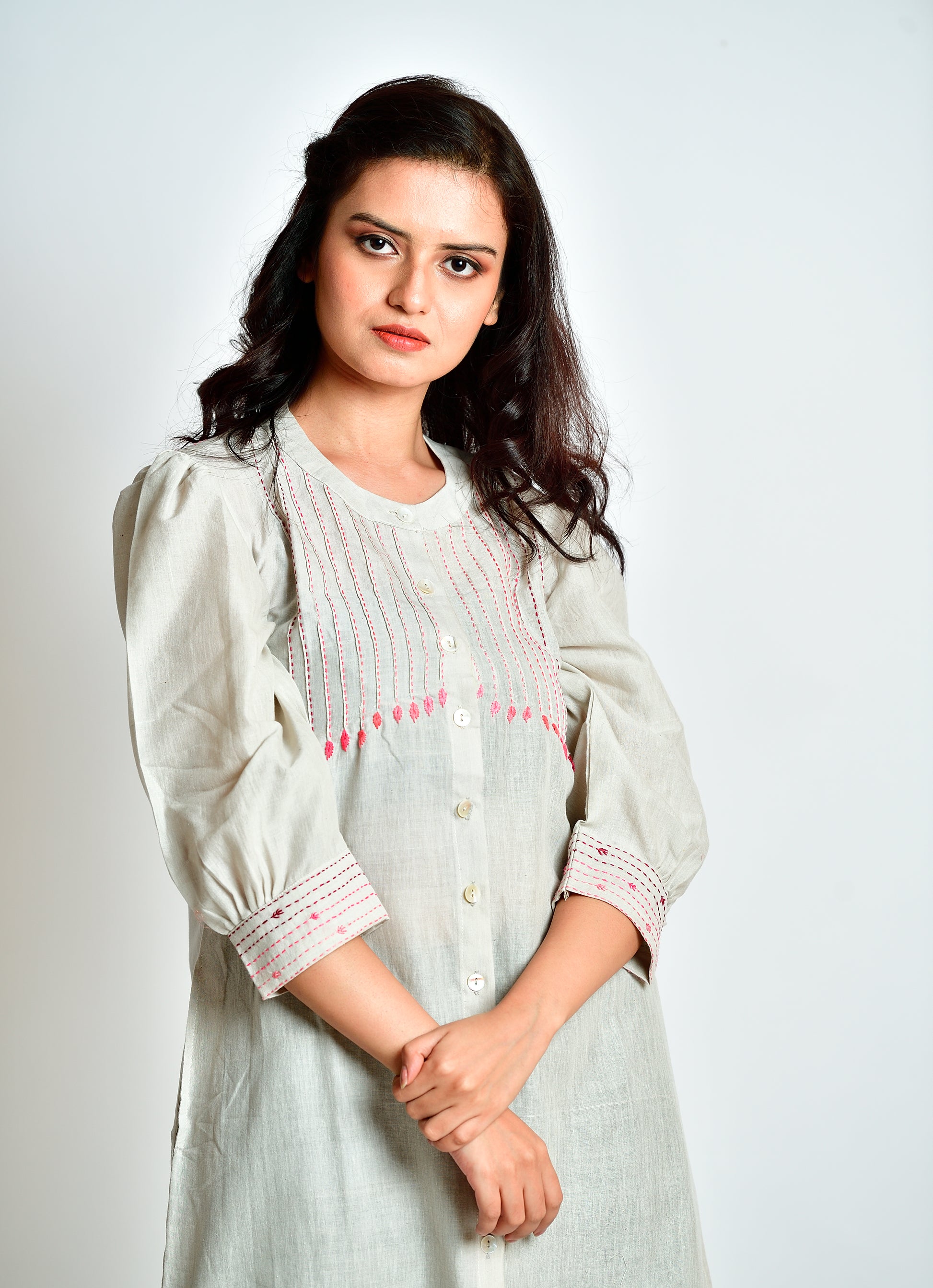 Saanjh - Linen cotton dress cum jacket image 5