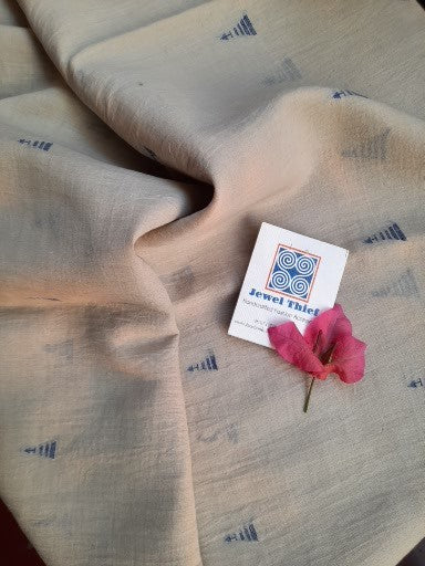 Jamdani stole - earth & indigo image 3