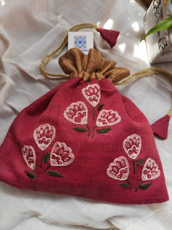 Fuschia - raw silk image 1