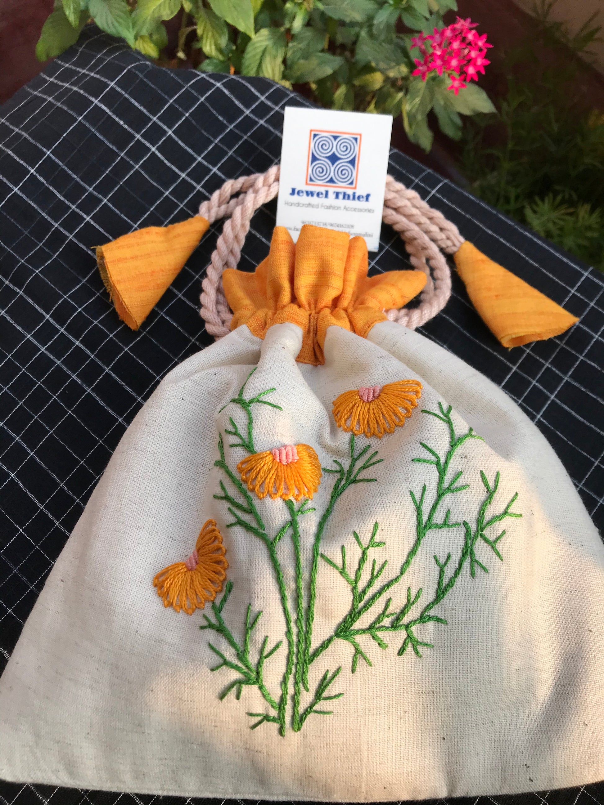 Flower power - cotton potli image 3