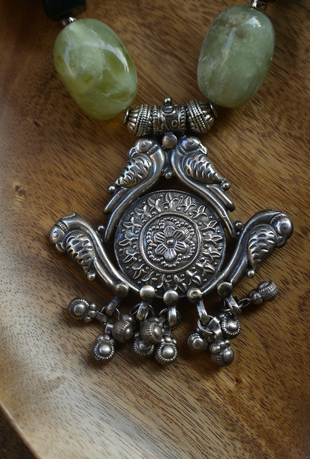 Silver pendant with aventurine stones image 5
