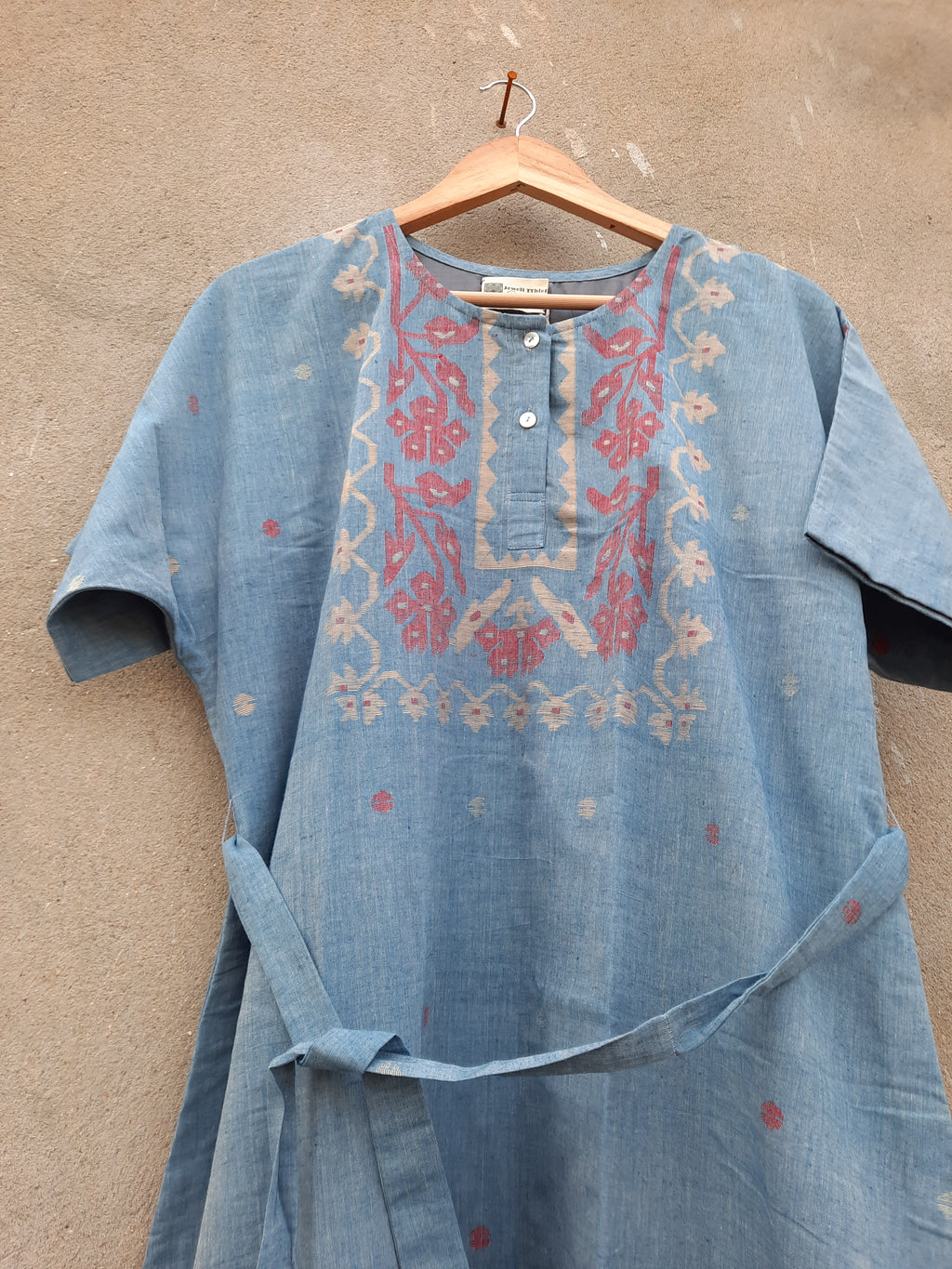 Khadi Jamdani - Kimono dress image 11