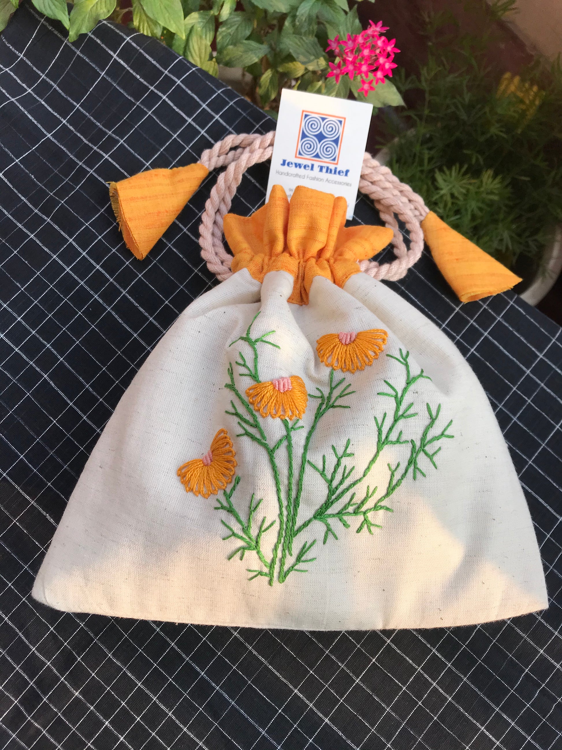 Flower power - cotton potli image 0
