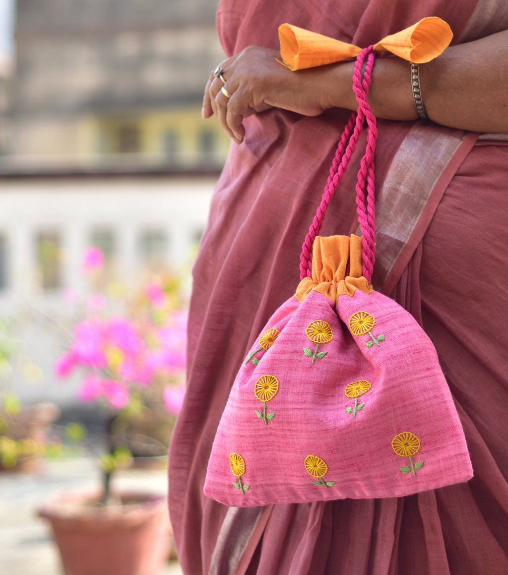 Pink Passion - cotton potli image 0