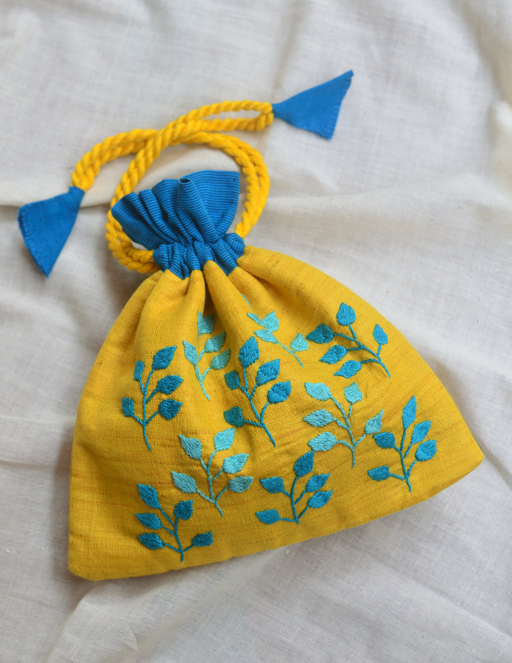 Gold Rush - raw silk potli image 0