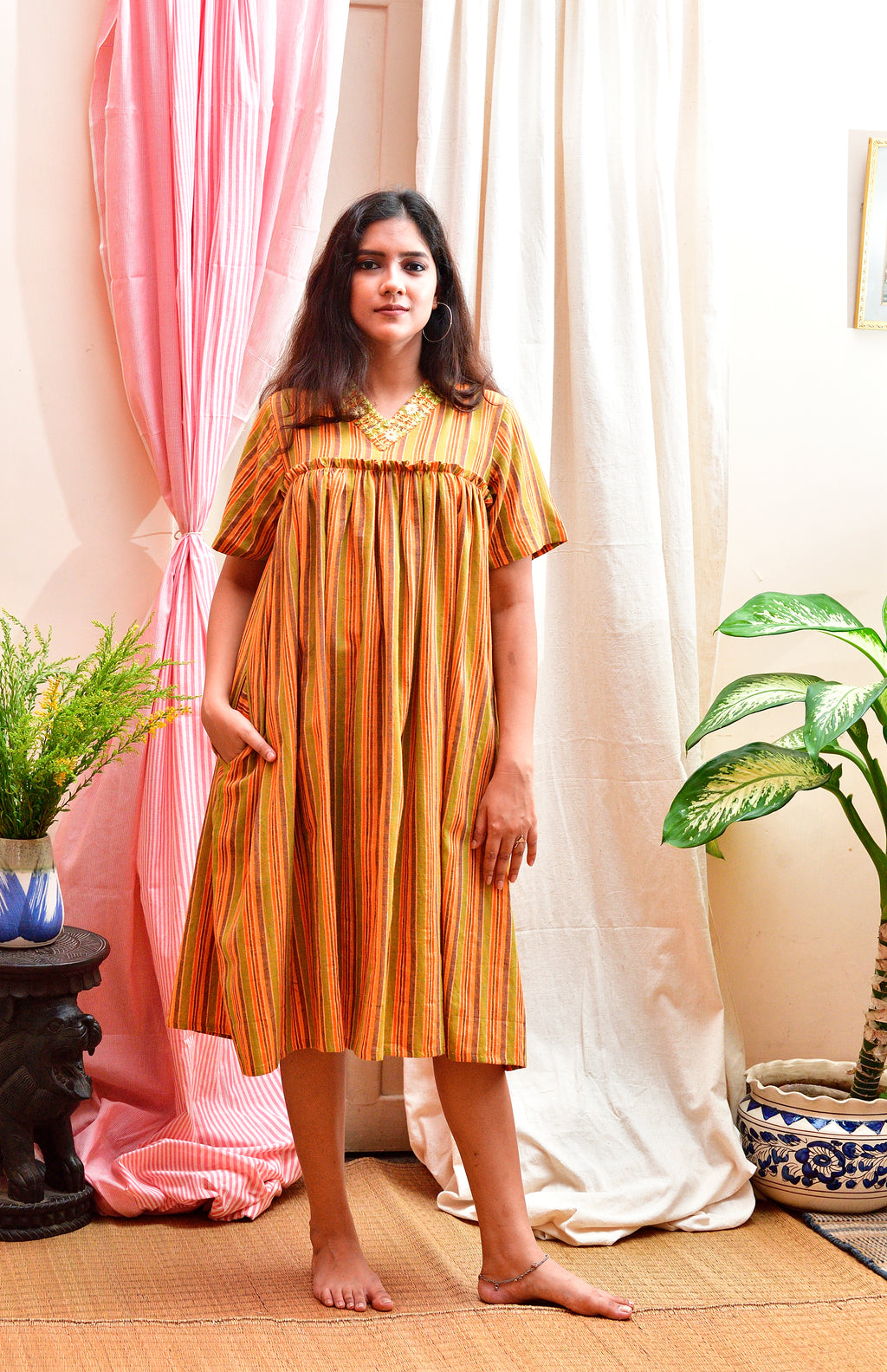 Sadhika - handloom cotton antifit dress image 2