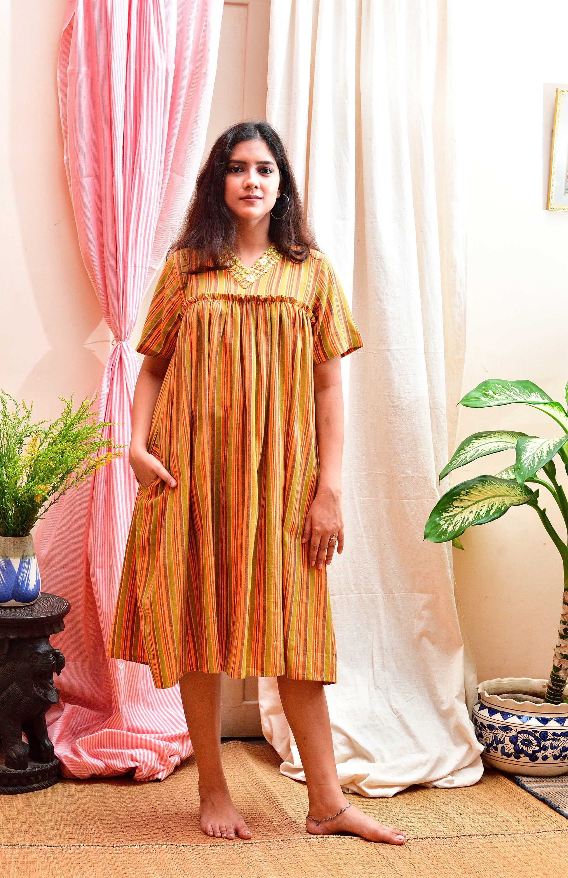 Sadhika - handloom cotton antifit dress image 2