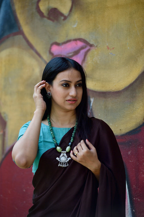 92.5 silver pendant and Aventurine stones image 0