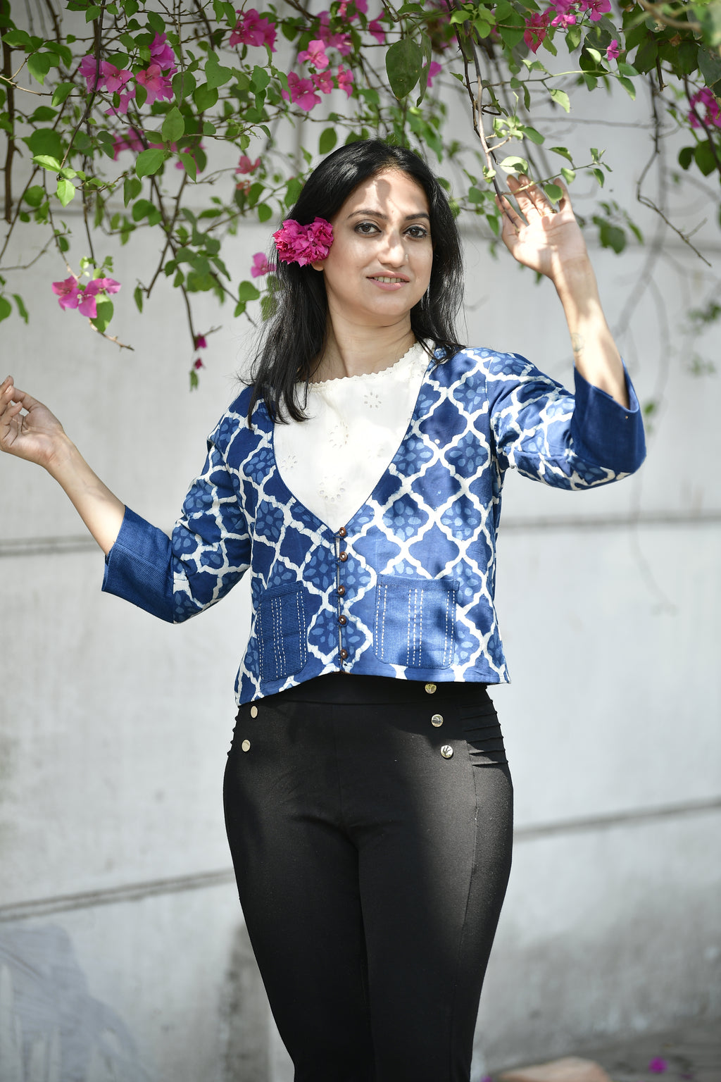Aparajita - indigo cotton jacket image 2