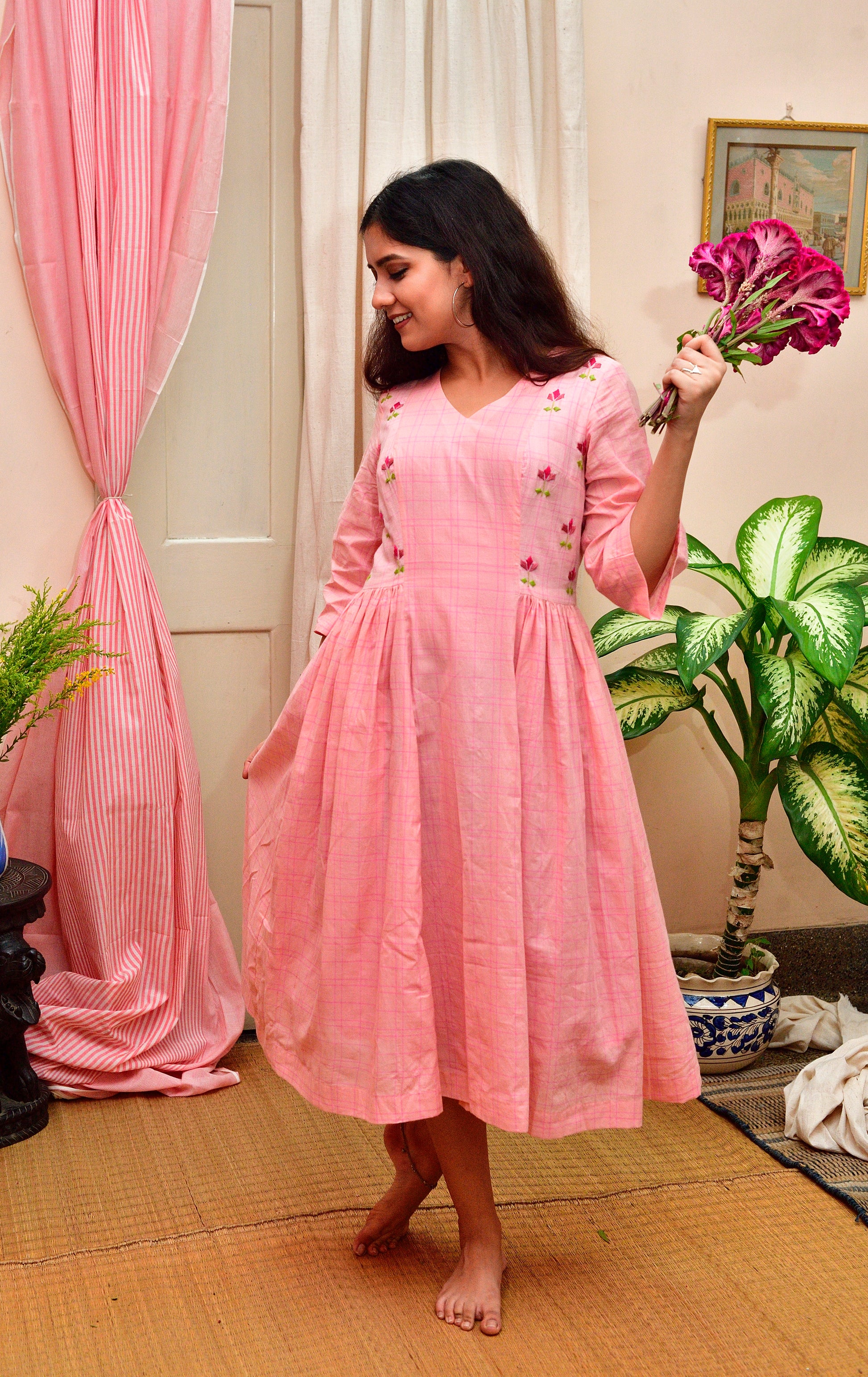 Visalakshi - handloom cotton dress image 7