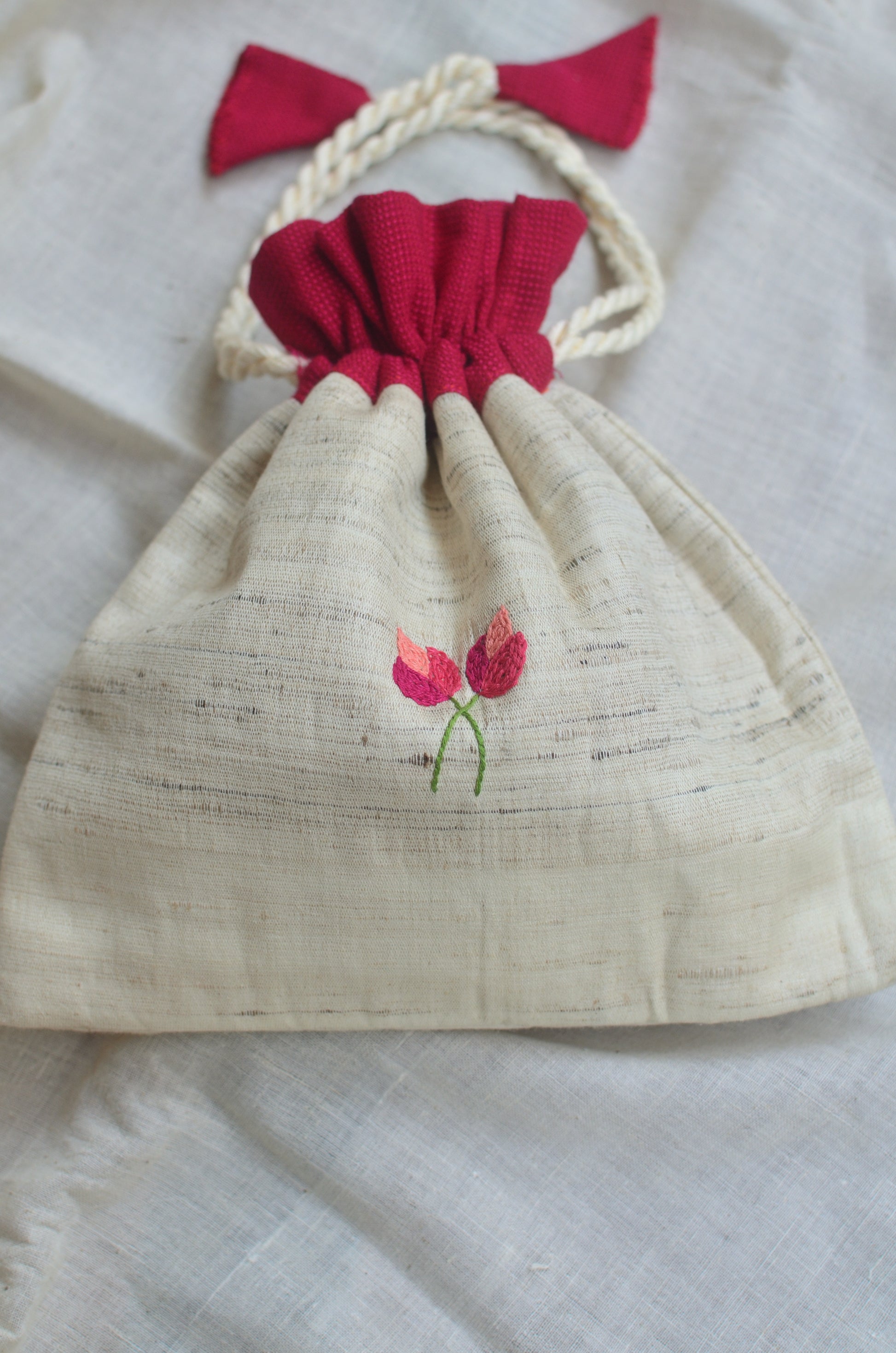 Padma - raw silk potli image 2