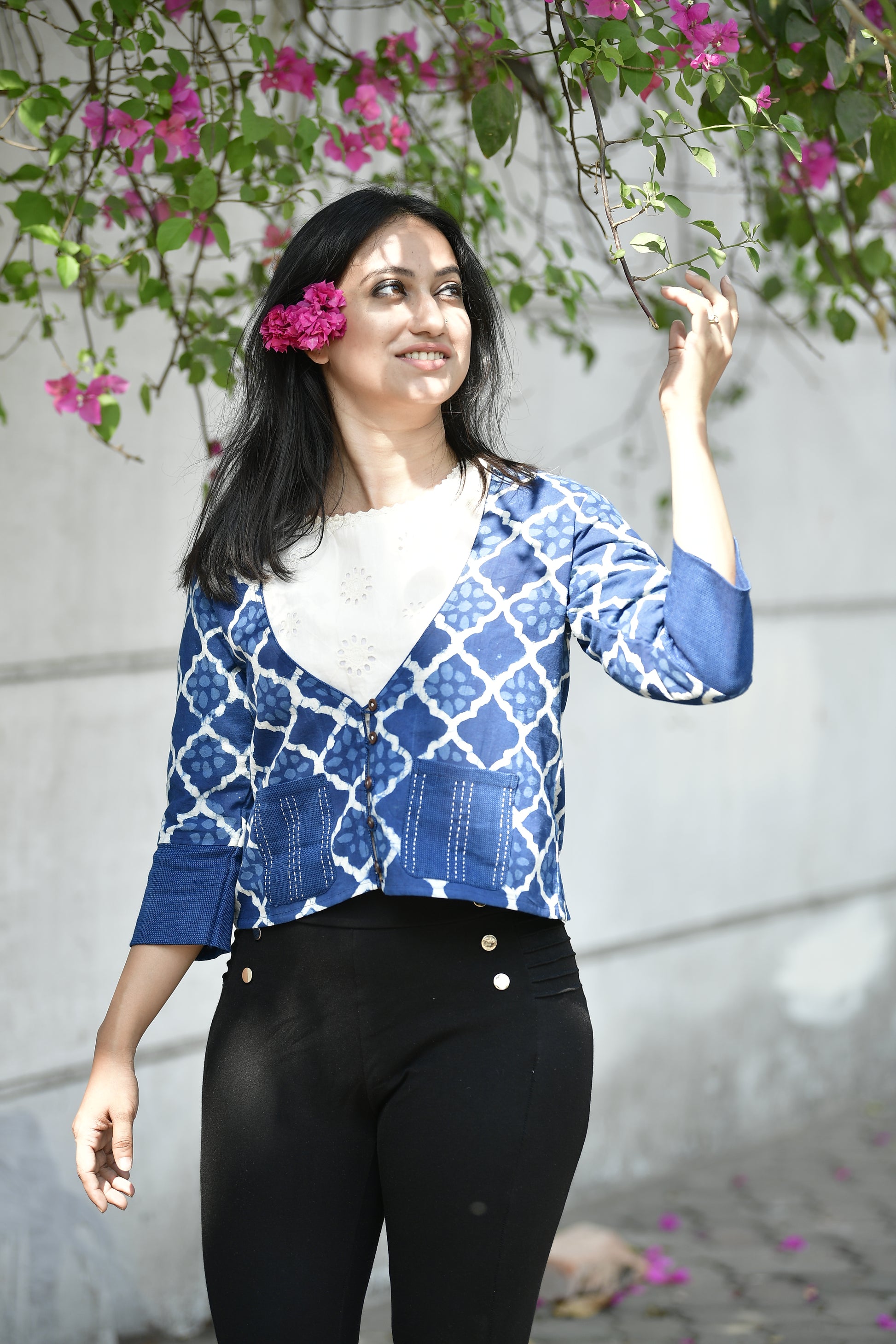 Aparajita - indigo cotton jacket image 0
