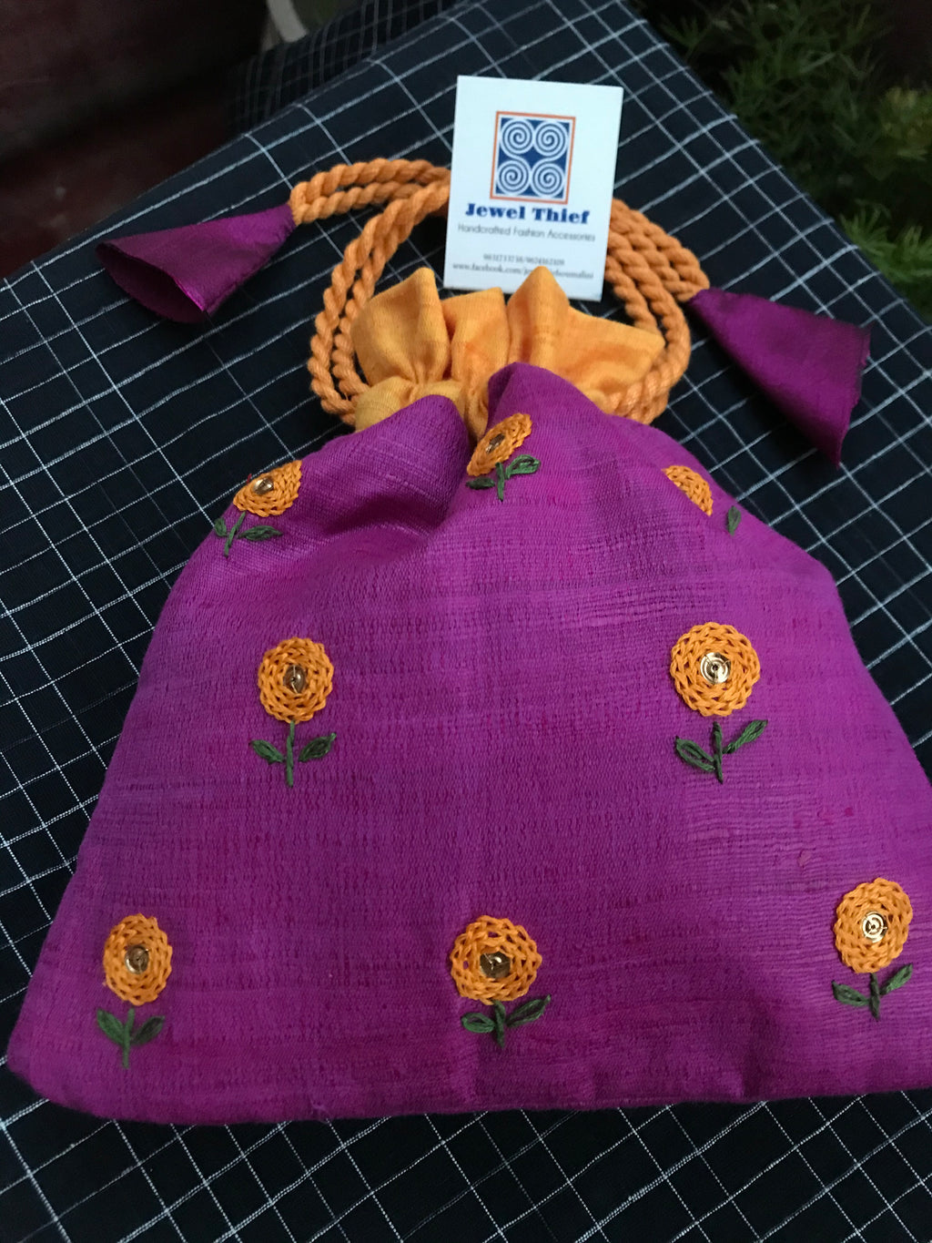 Very Perry - raw silk potli image 0