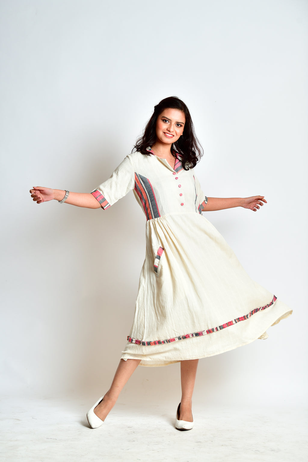 Nitya - handloom cotton dress image 4