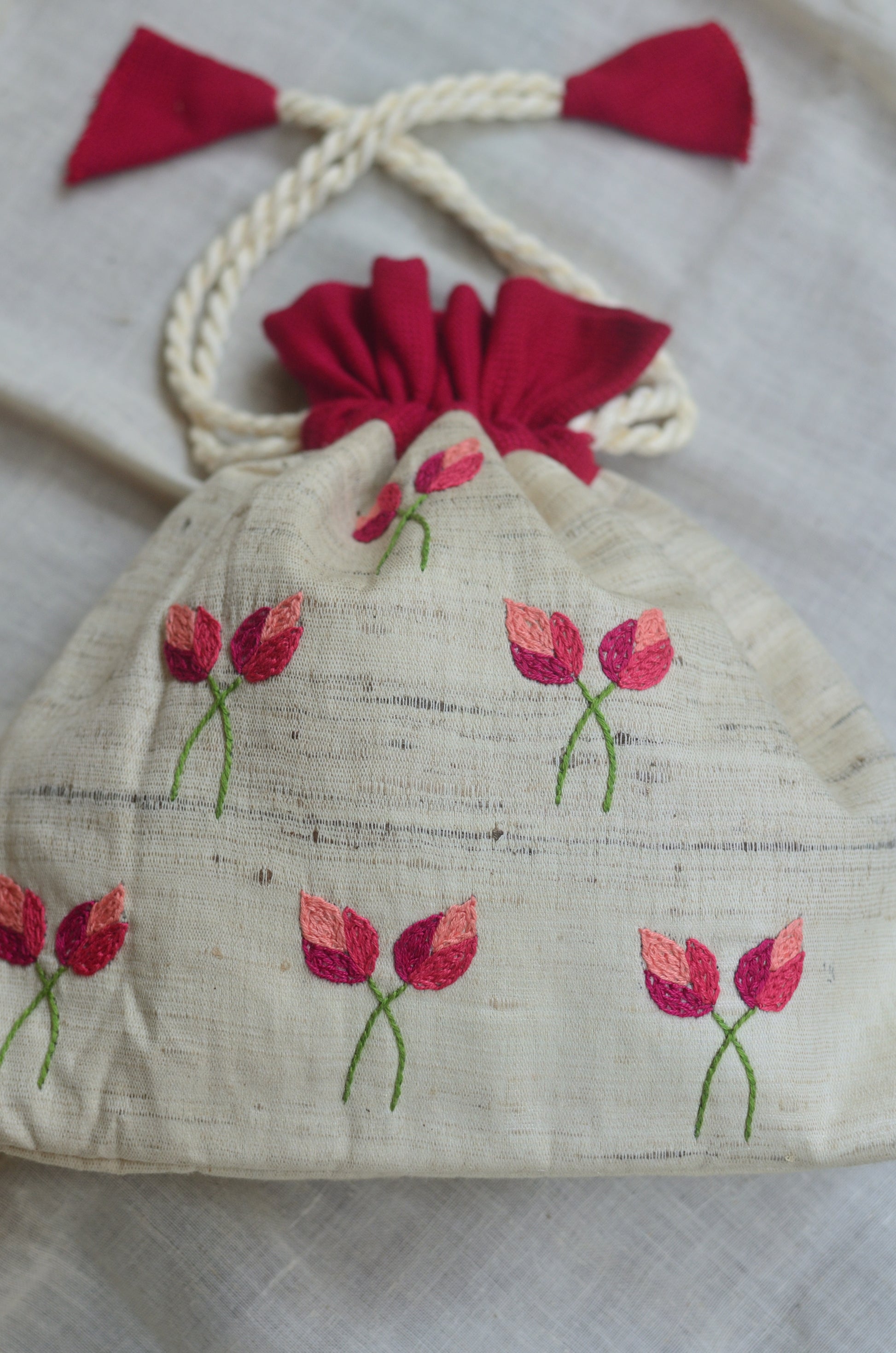 Padma - raw silk potli image 1