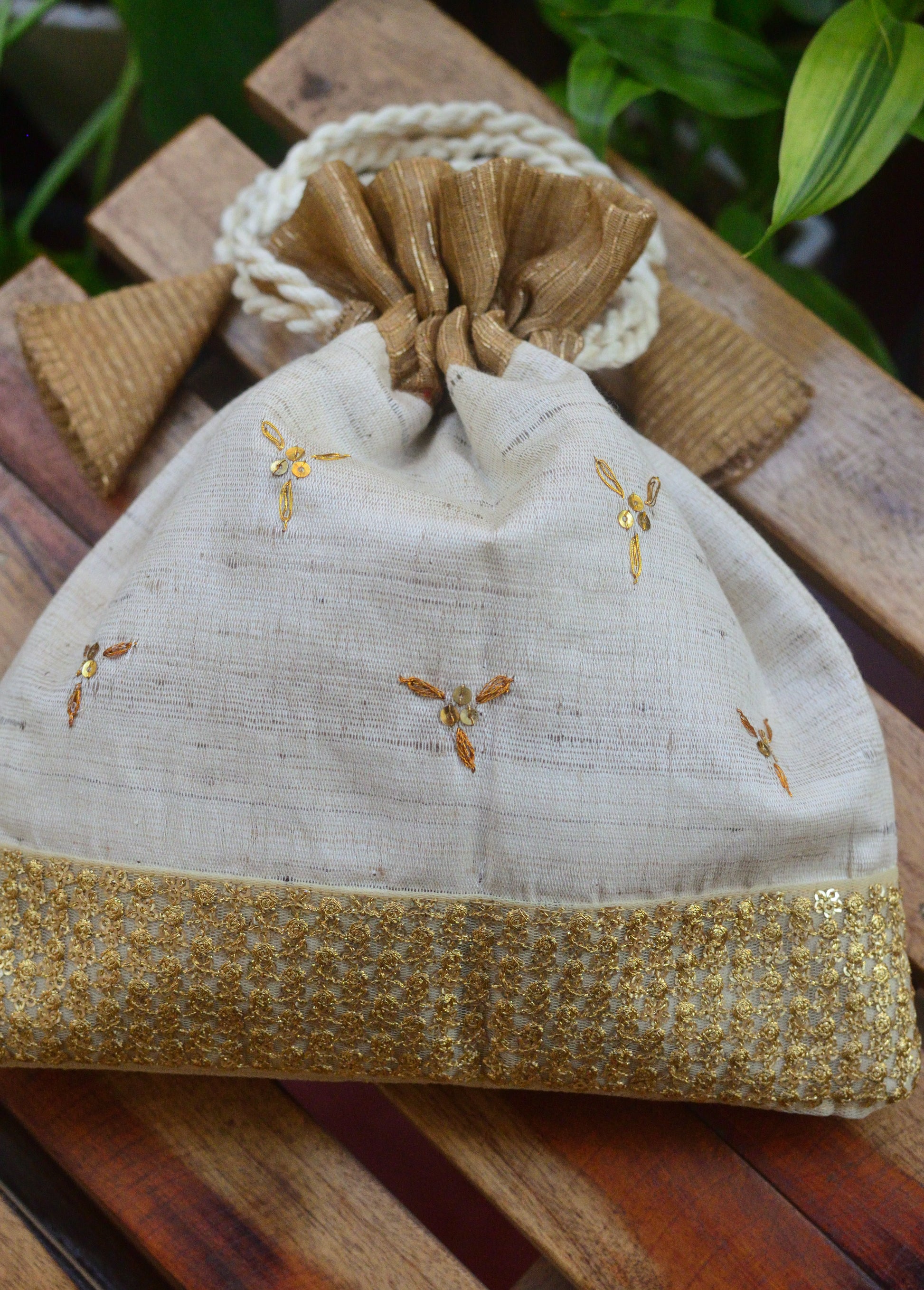 White raw silk image 1