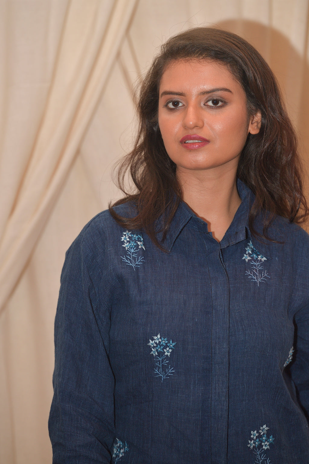 Moonflower Spell - Linen by linen shirt image 1