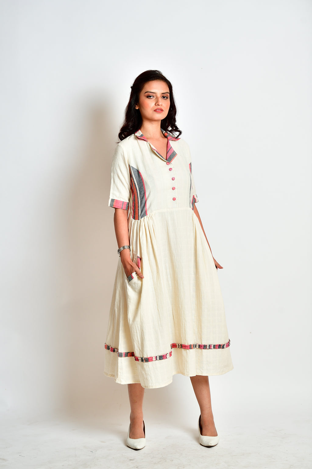 Nitya - handloom cotton dress image 5