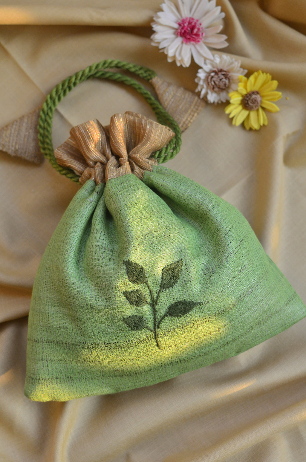 Brinda - raw silk potli image 2