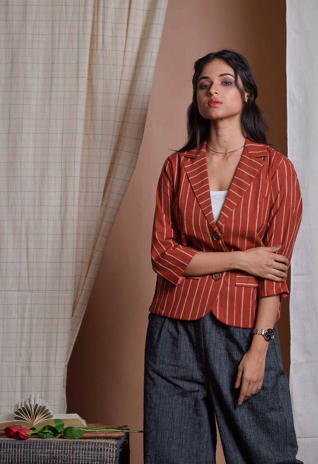 Riddle of Joy - Handwoven cotton jacket image 3