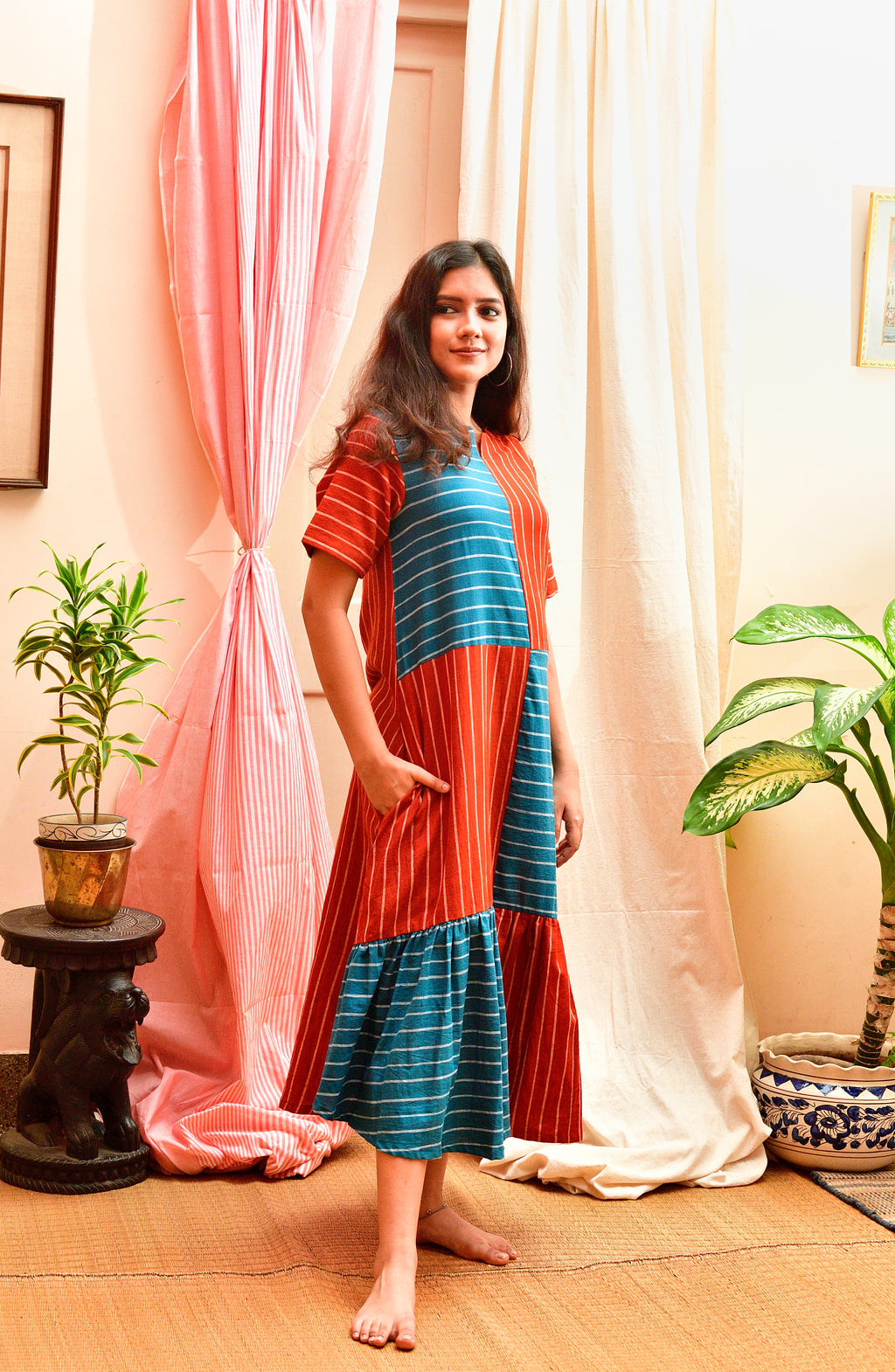 Katyayani - handloom cotton dress image 1