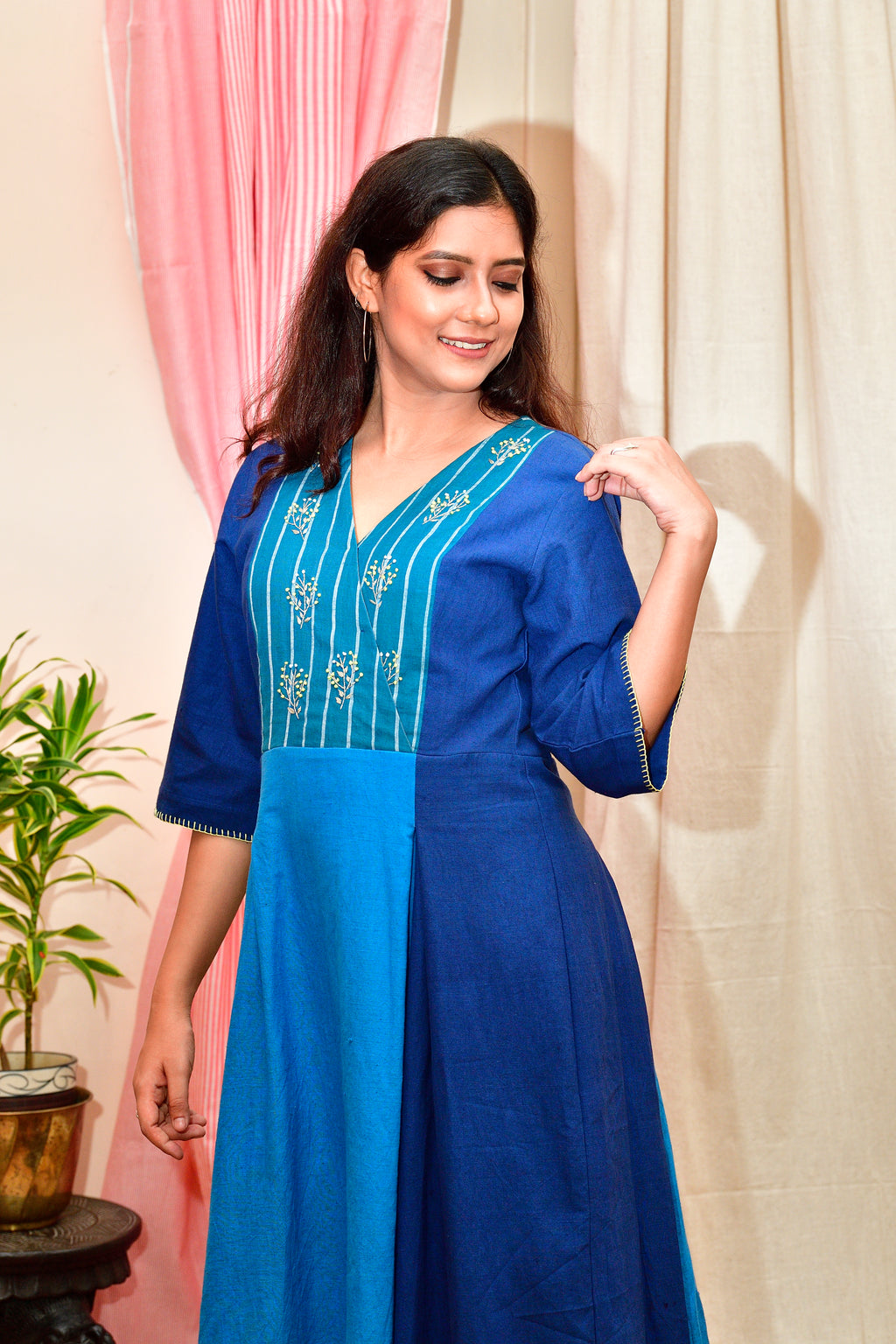 Maheswari - handloom cotton dress image 1