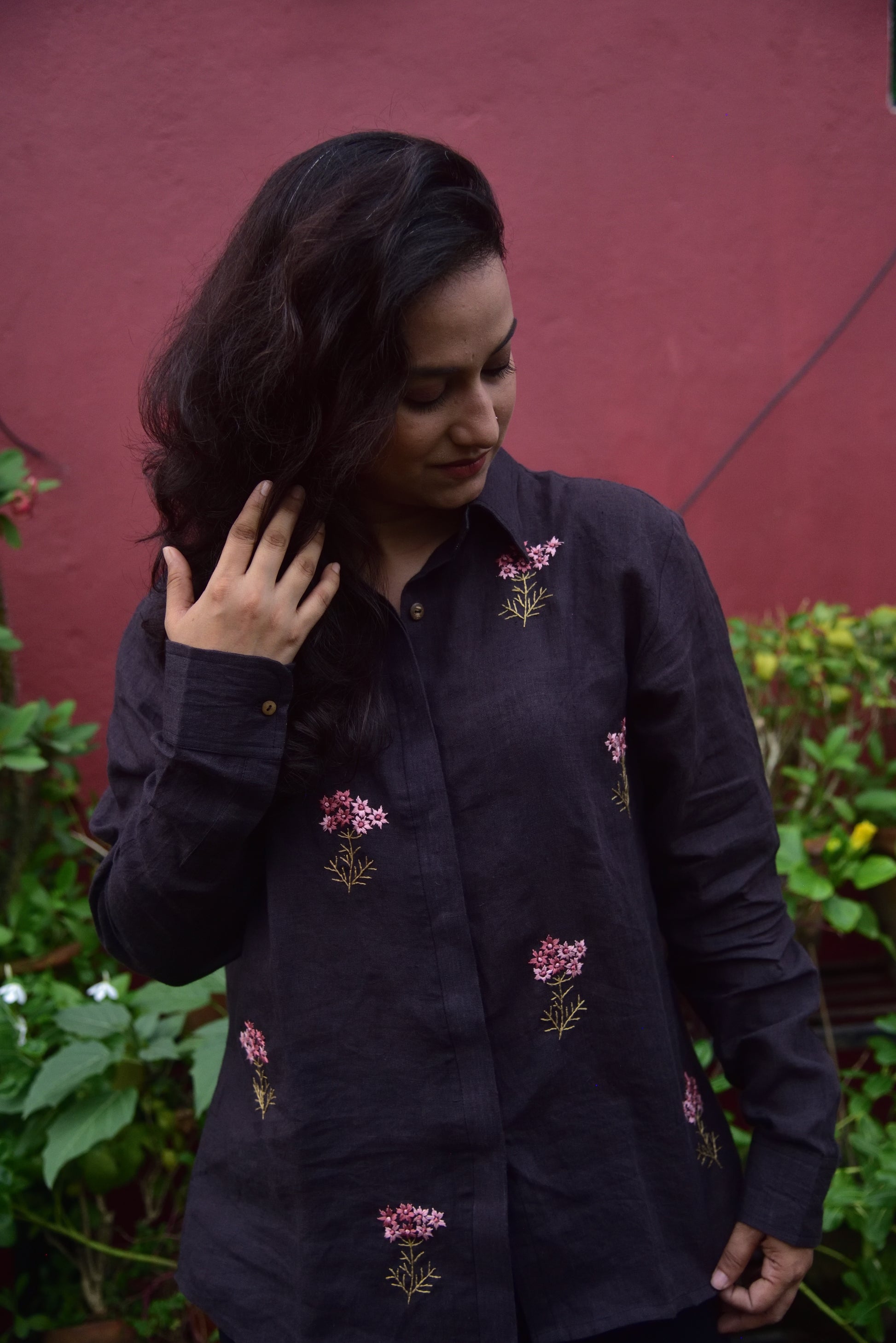 Sunkissed Peonies - Linen by linen shirts image 1