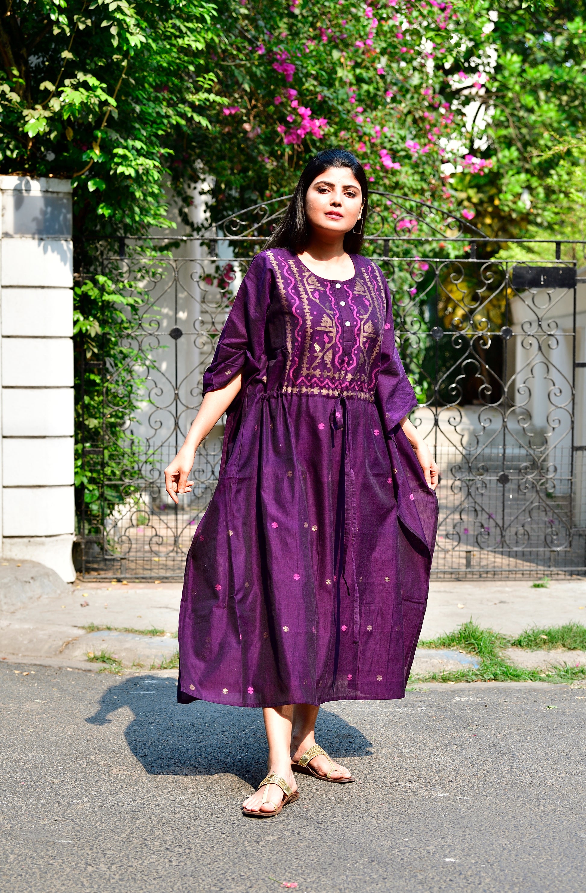 Purple - Jamadani kaftan image 4