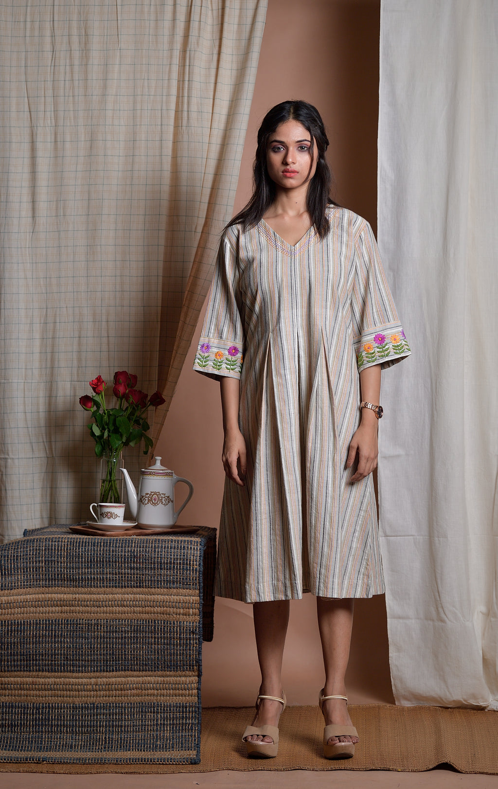 Burst of Charms - Hand embroidered dress image 1