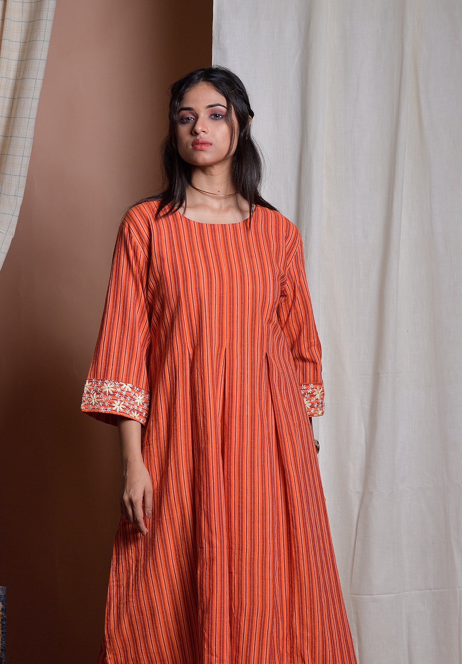 Fiery Embrace - Hand embroidered dress image 1