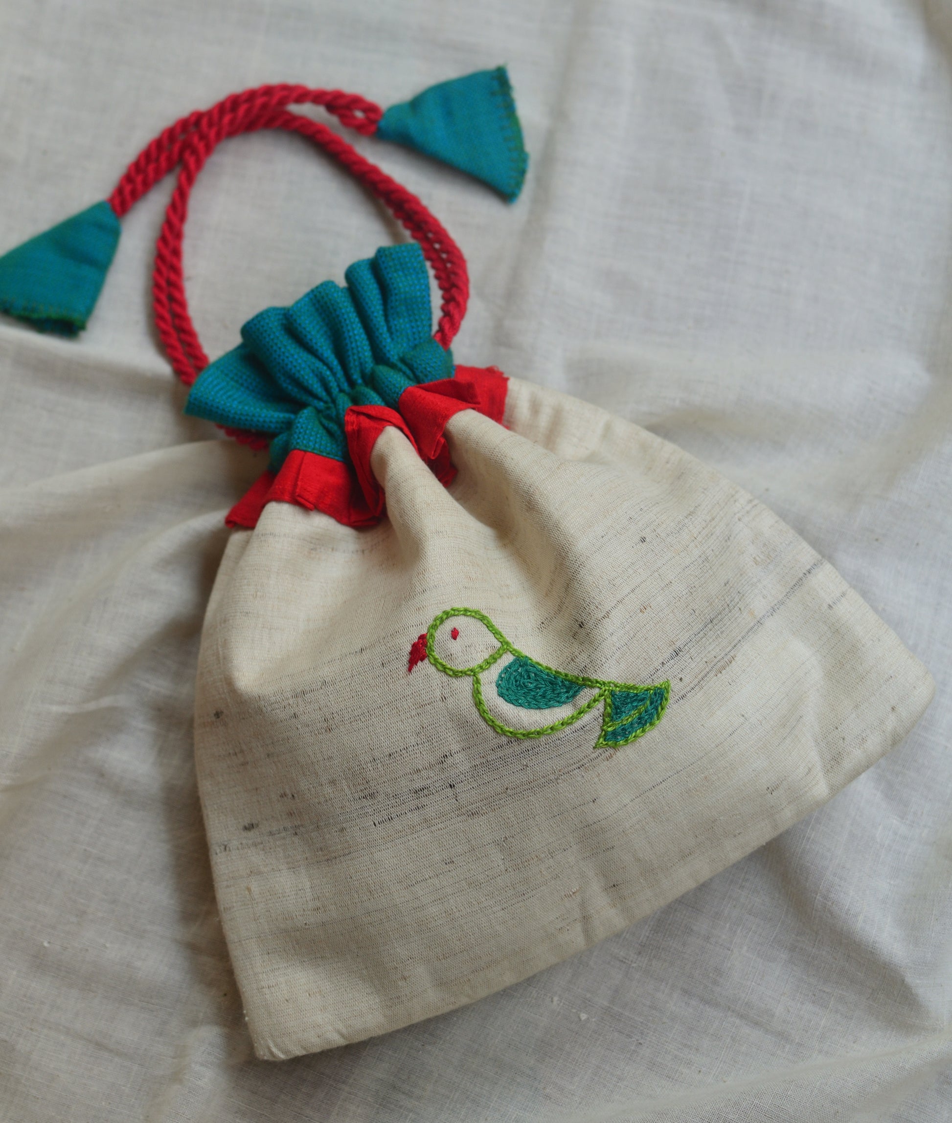 Tia - raw silk potli image 2
