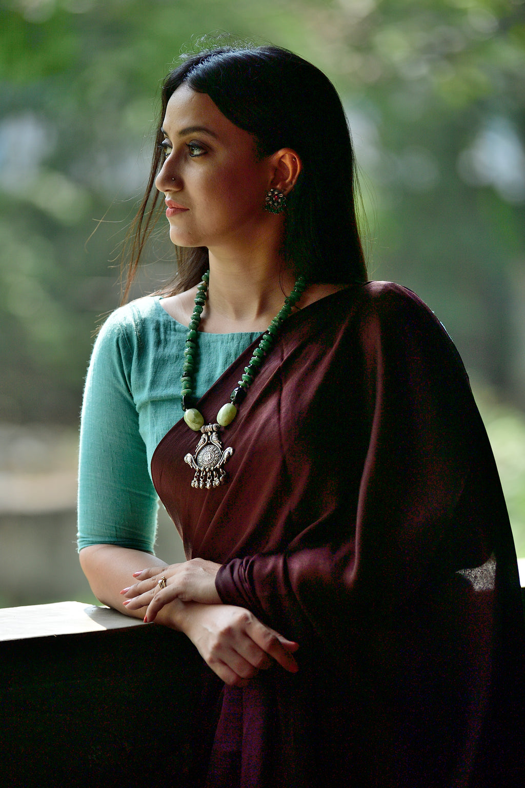 92.5 silver pendant and Aventurine stones image 3