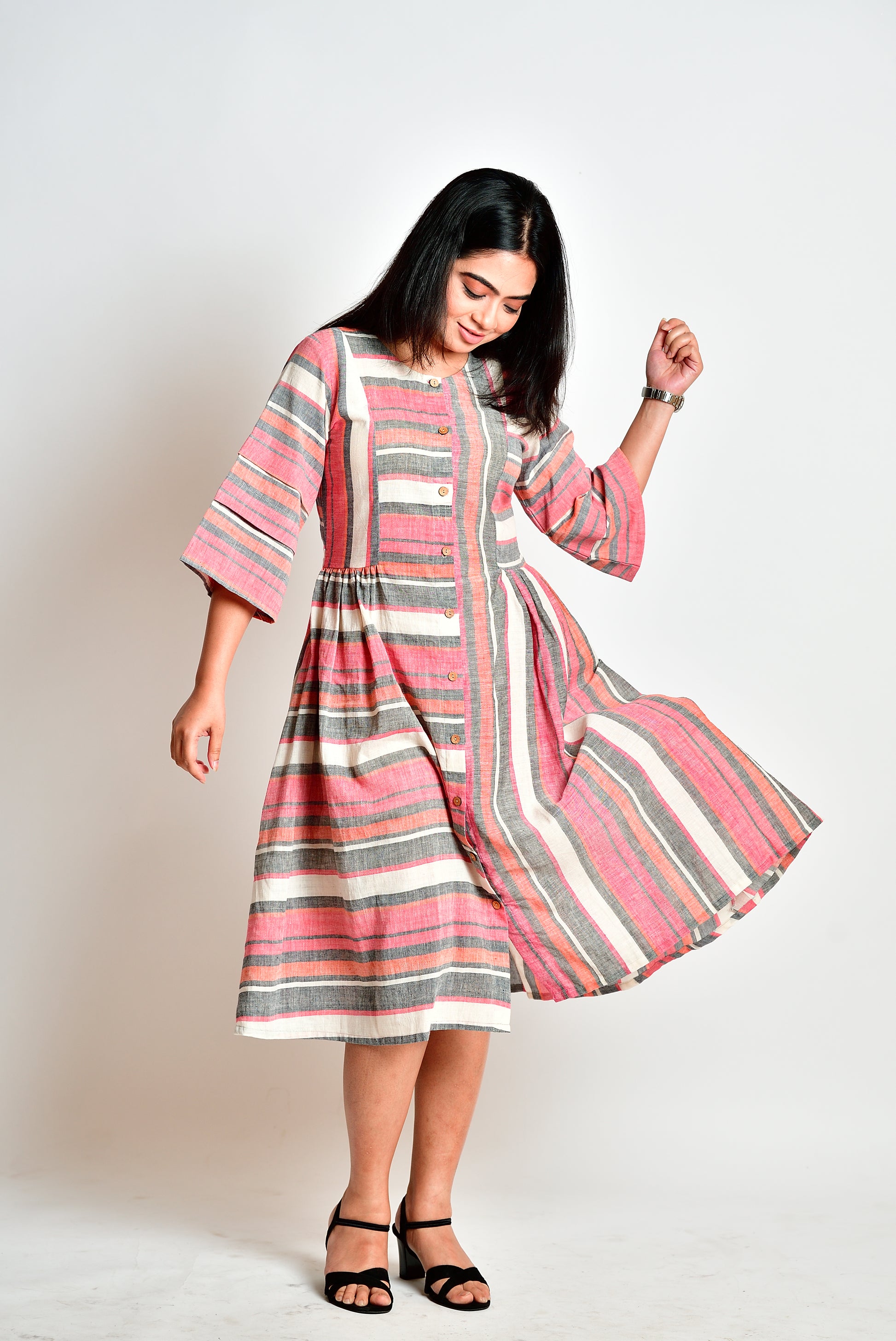 Stripe handloom dress image 0