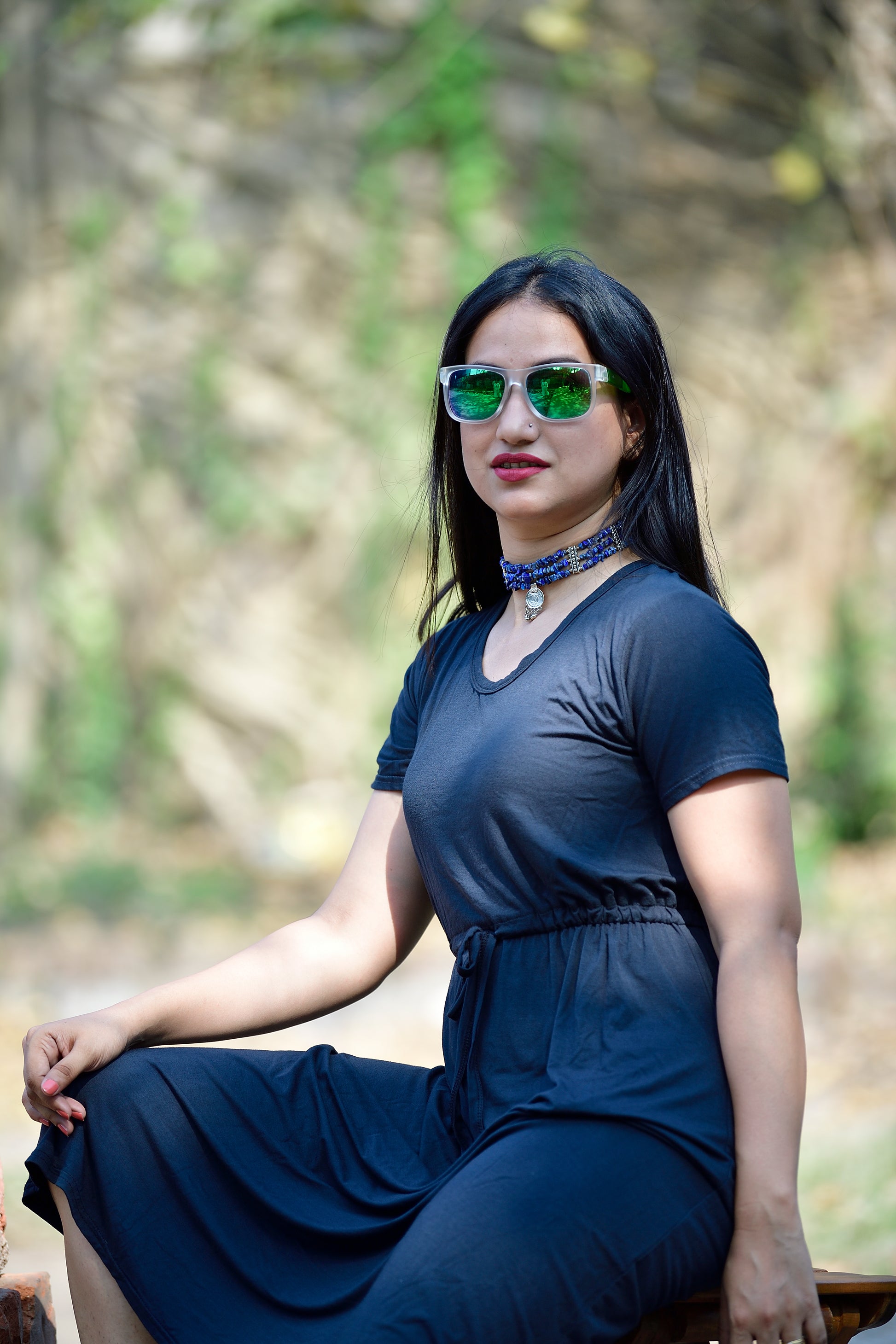 Lapis-lazuli choker image 0
