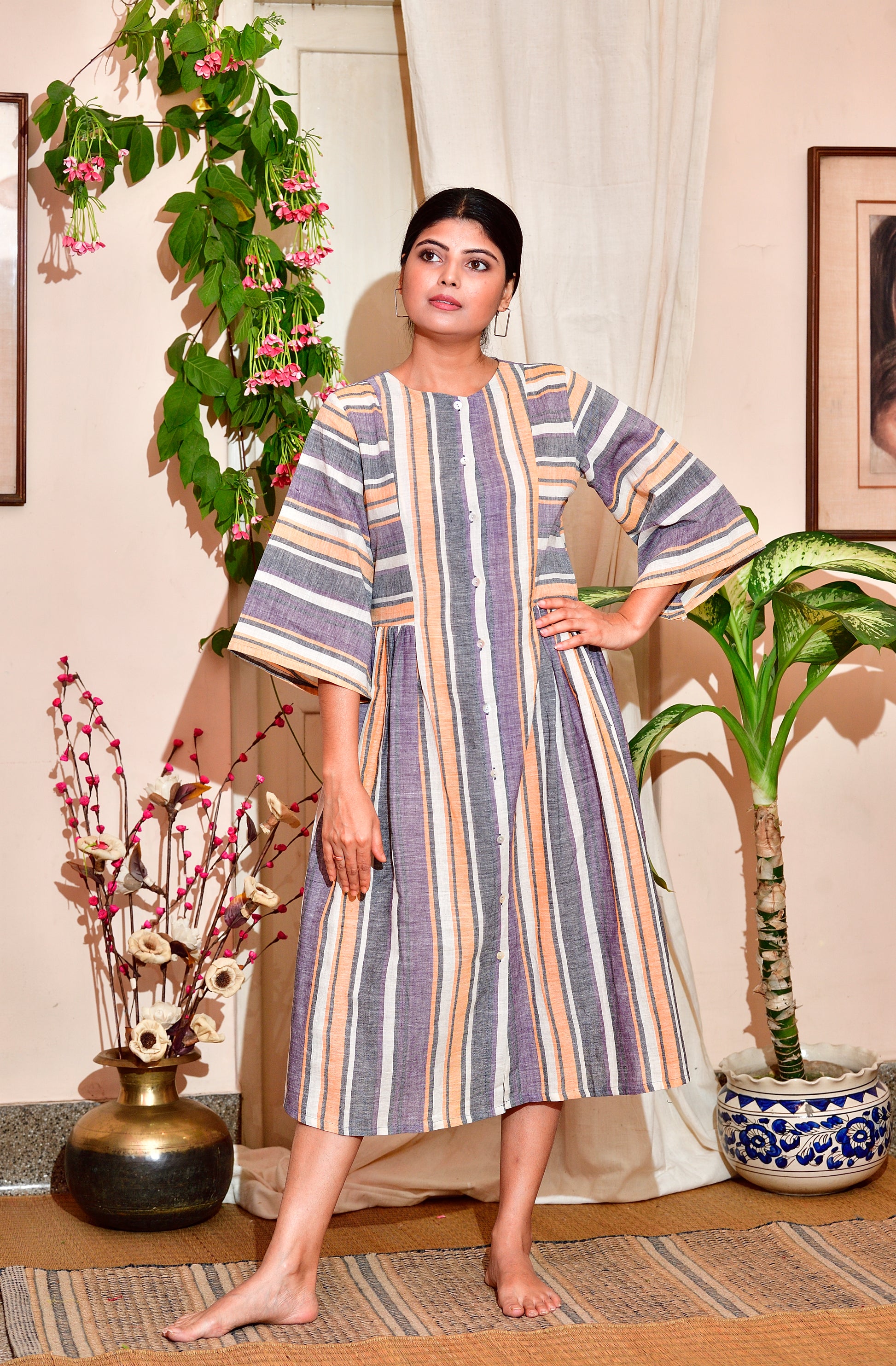 Khushi -handloom cotton dress image 1