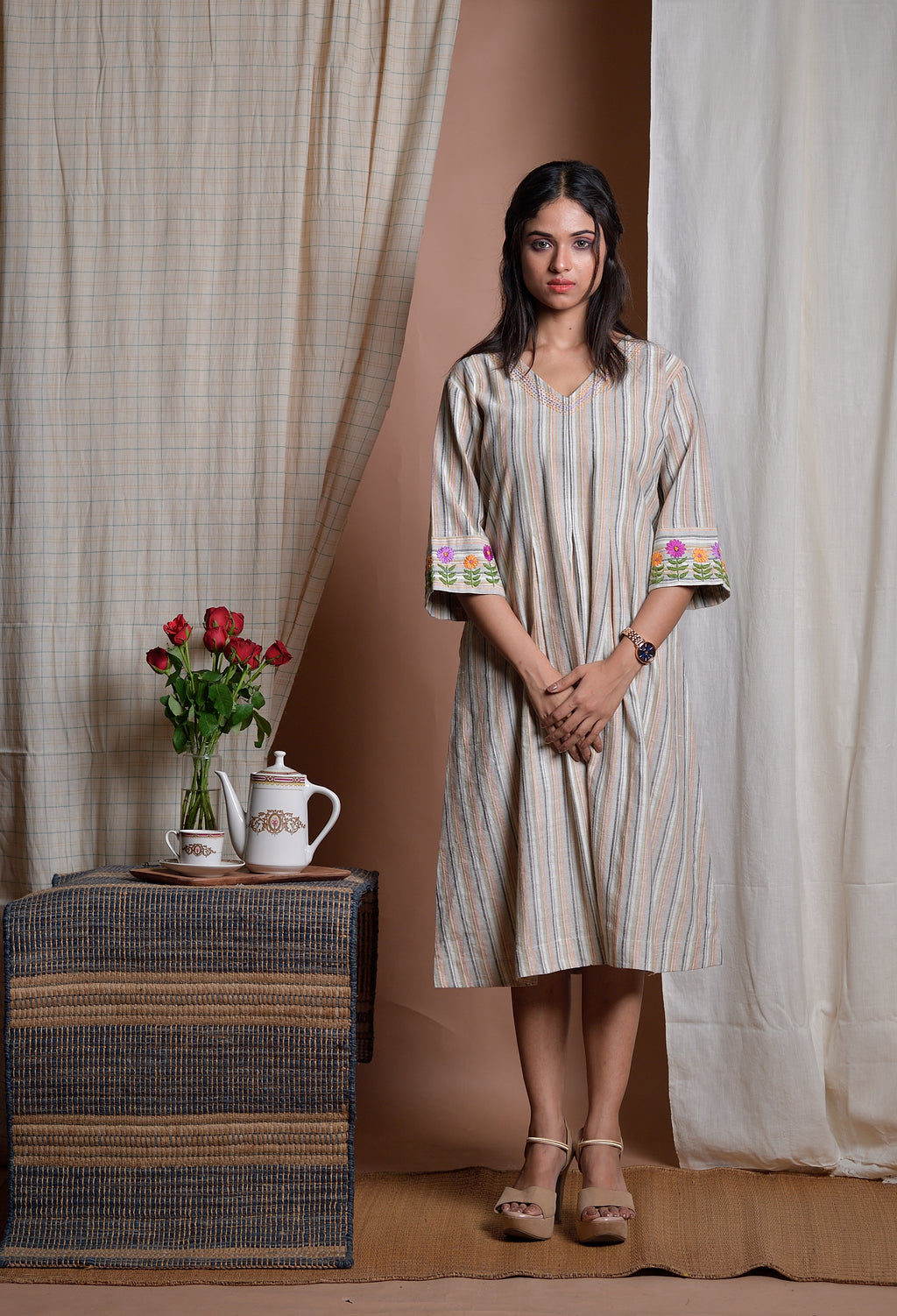 Burst of Charms - Hand embroidered dress image 3