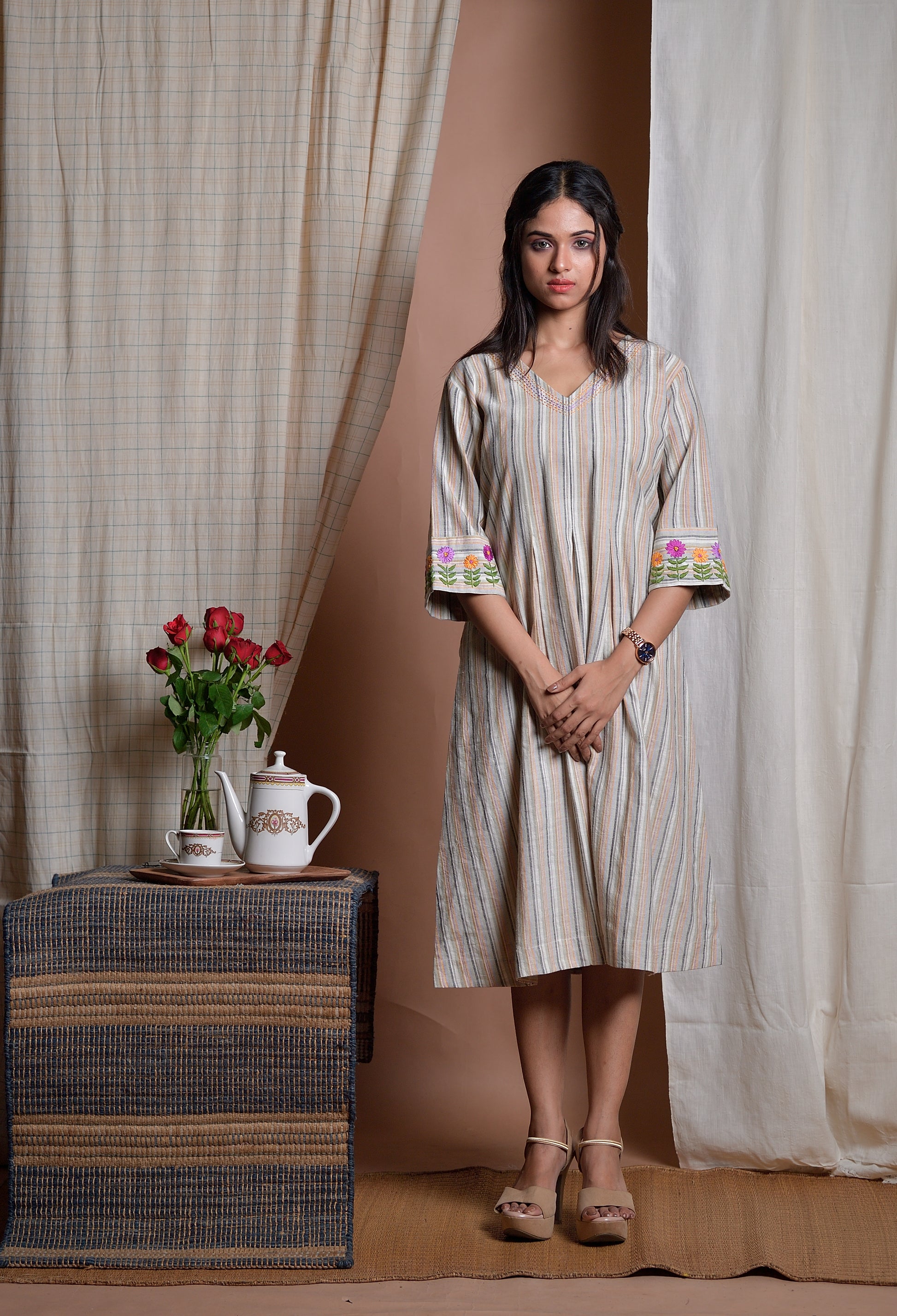 Burst of Charms - Hand embroidered dress image 3