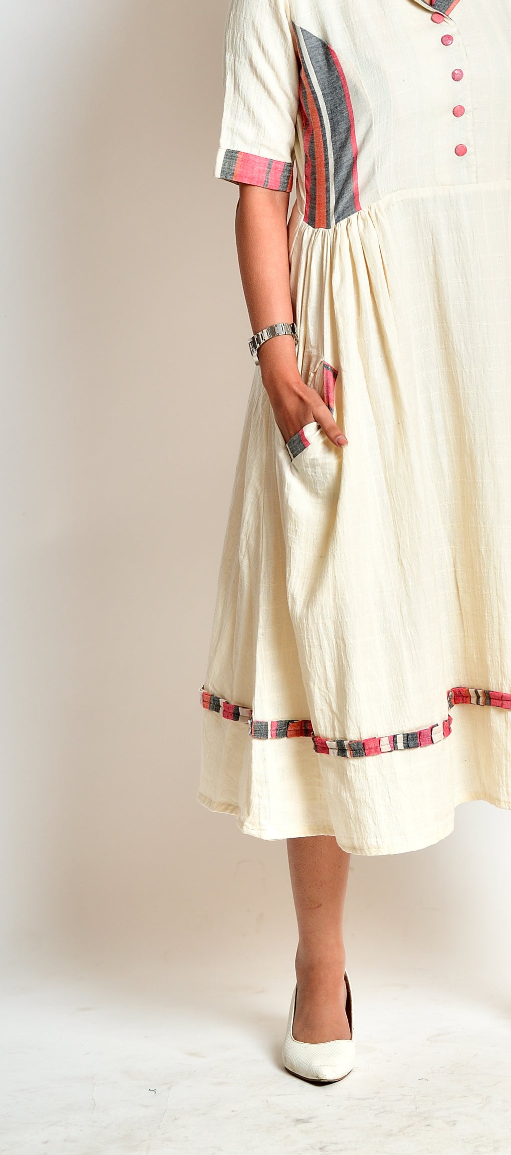 Nitya - handloom cotton dress image 11