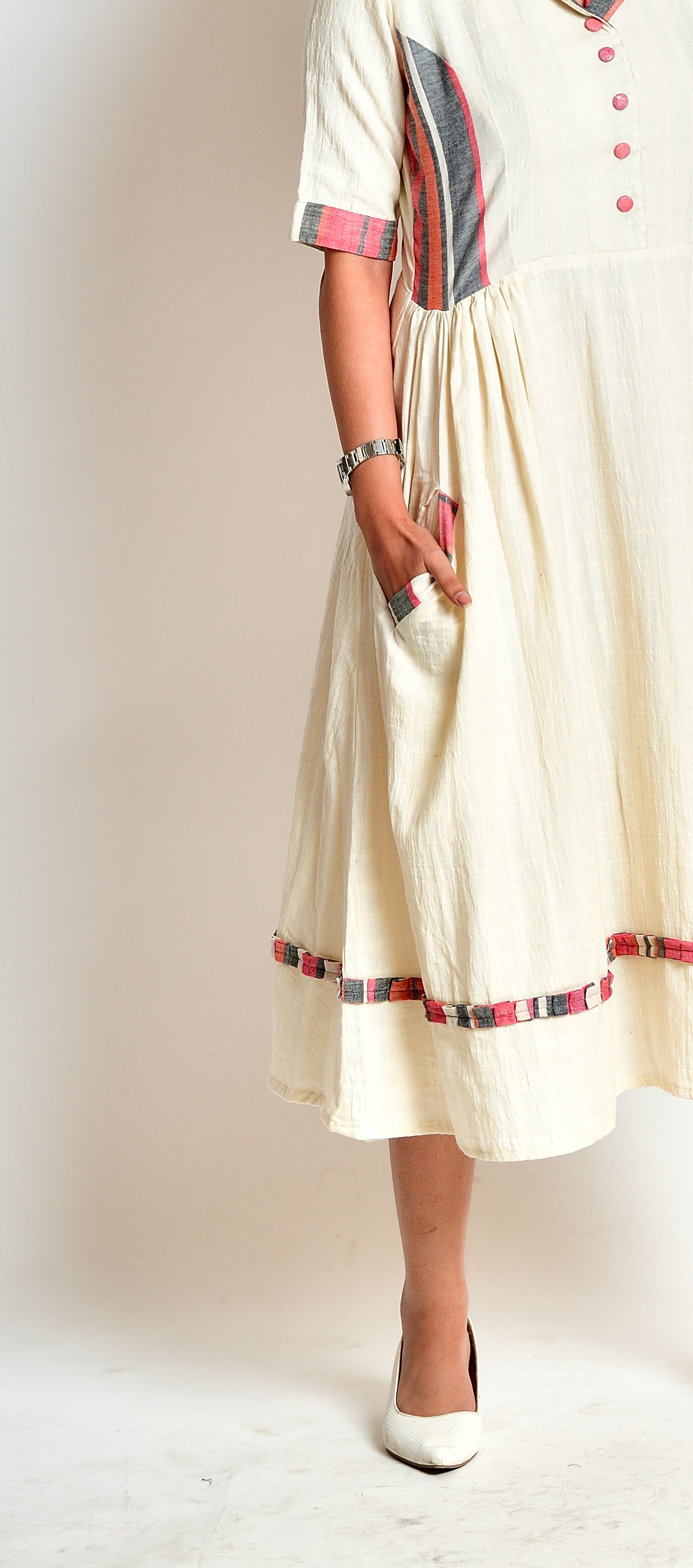 Nitya - handloom cotton dress image 11