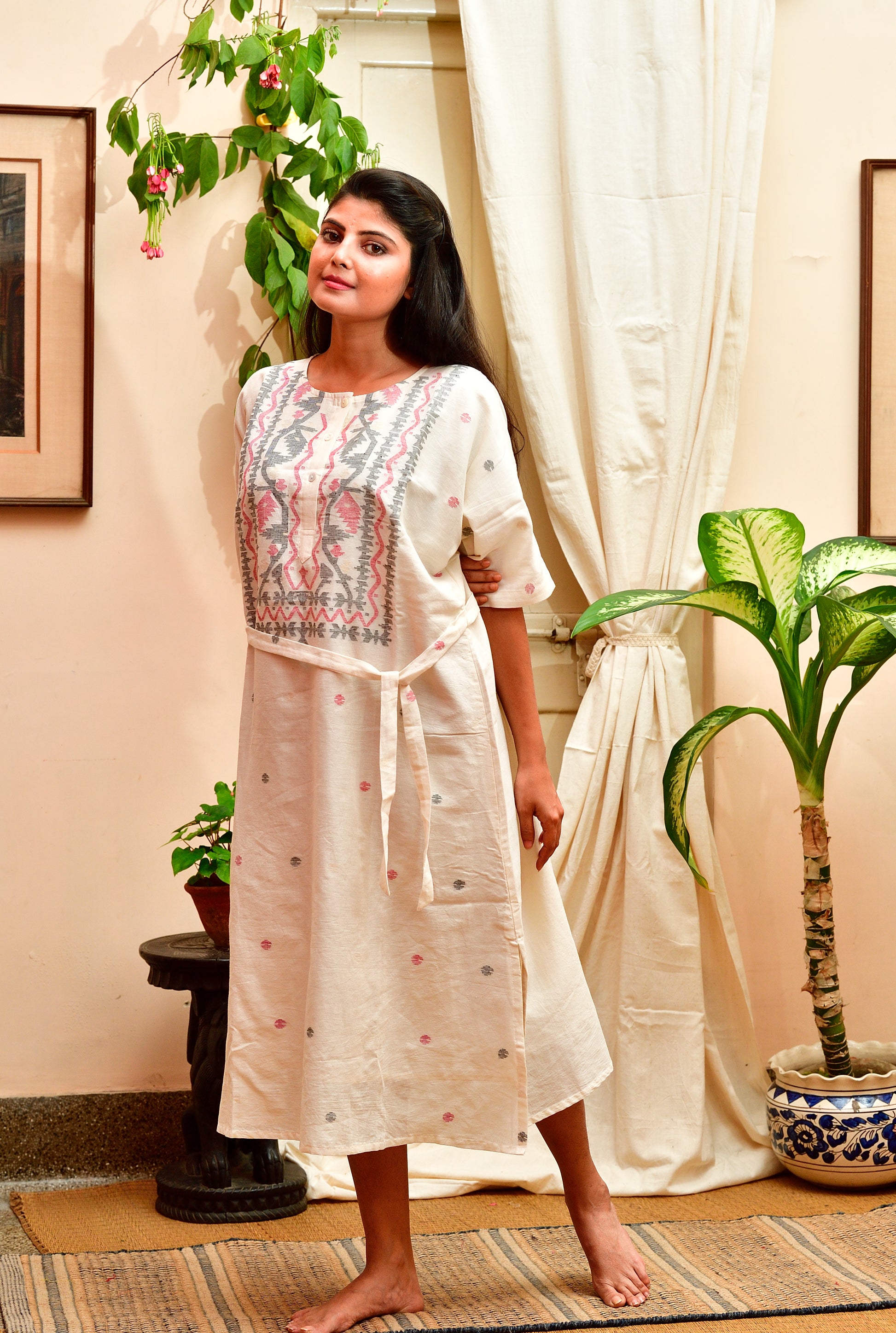 Kimono dress - Ivory image 2
